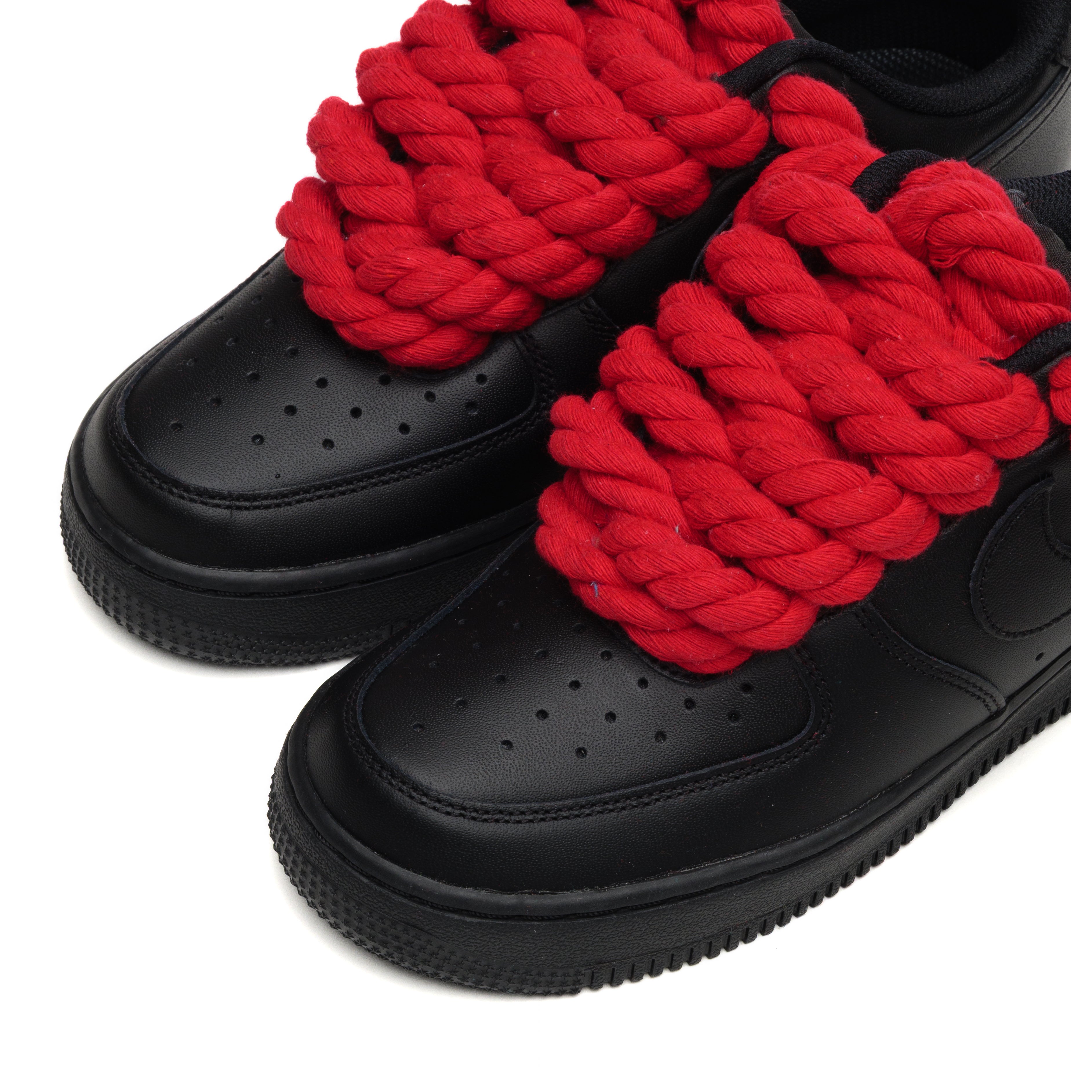 Snezed NIKE AIR FORCE 1 BLACK ROPE LACES- ROSSA