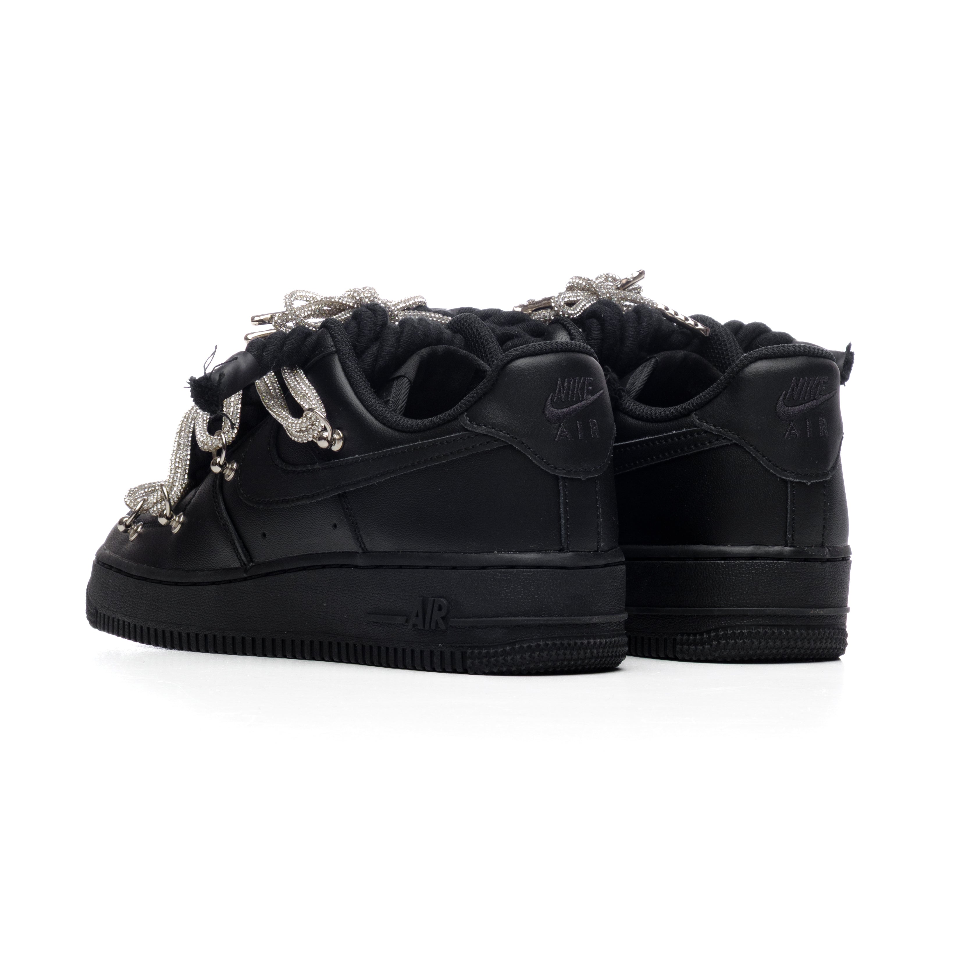 Snezed NIKE AIR FORCE 1 BLACK ROPE LACES- SWAROVSKI DUAL