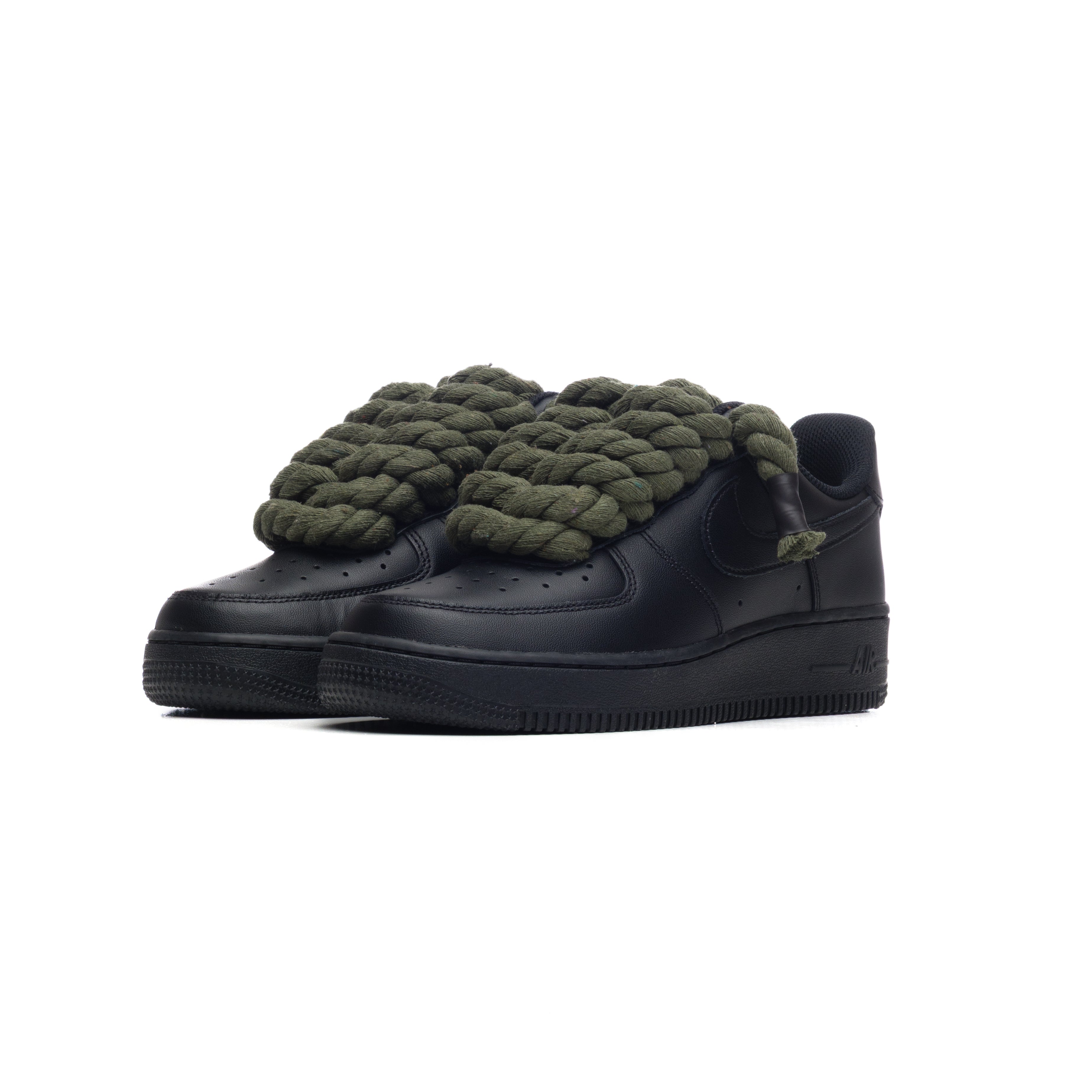 Snezed NIKE AIR FORCE 1 BLACK ROPE LACES- VERDE