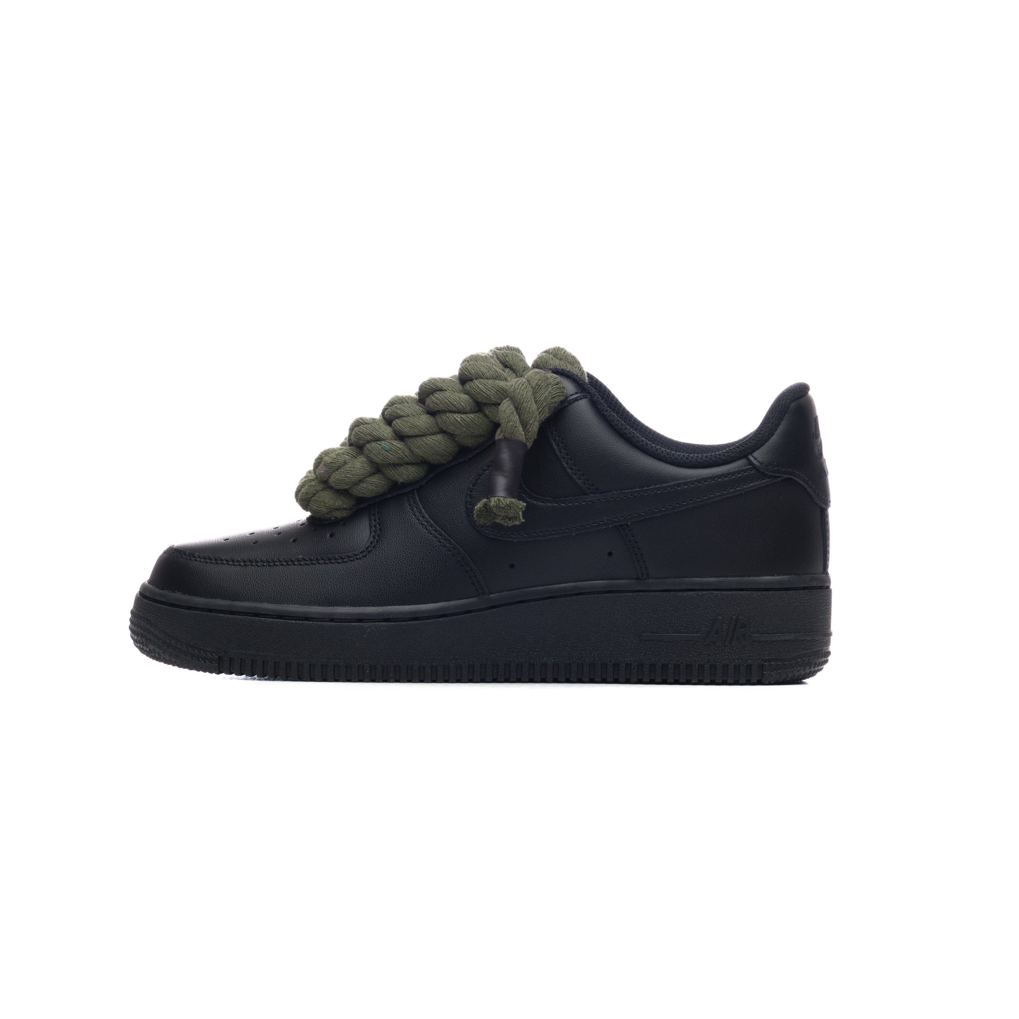 Snezed NIKE AIR FORCE 1 BLACK ROPE LACES- VERDE