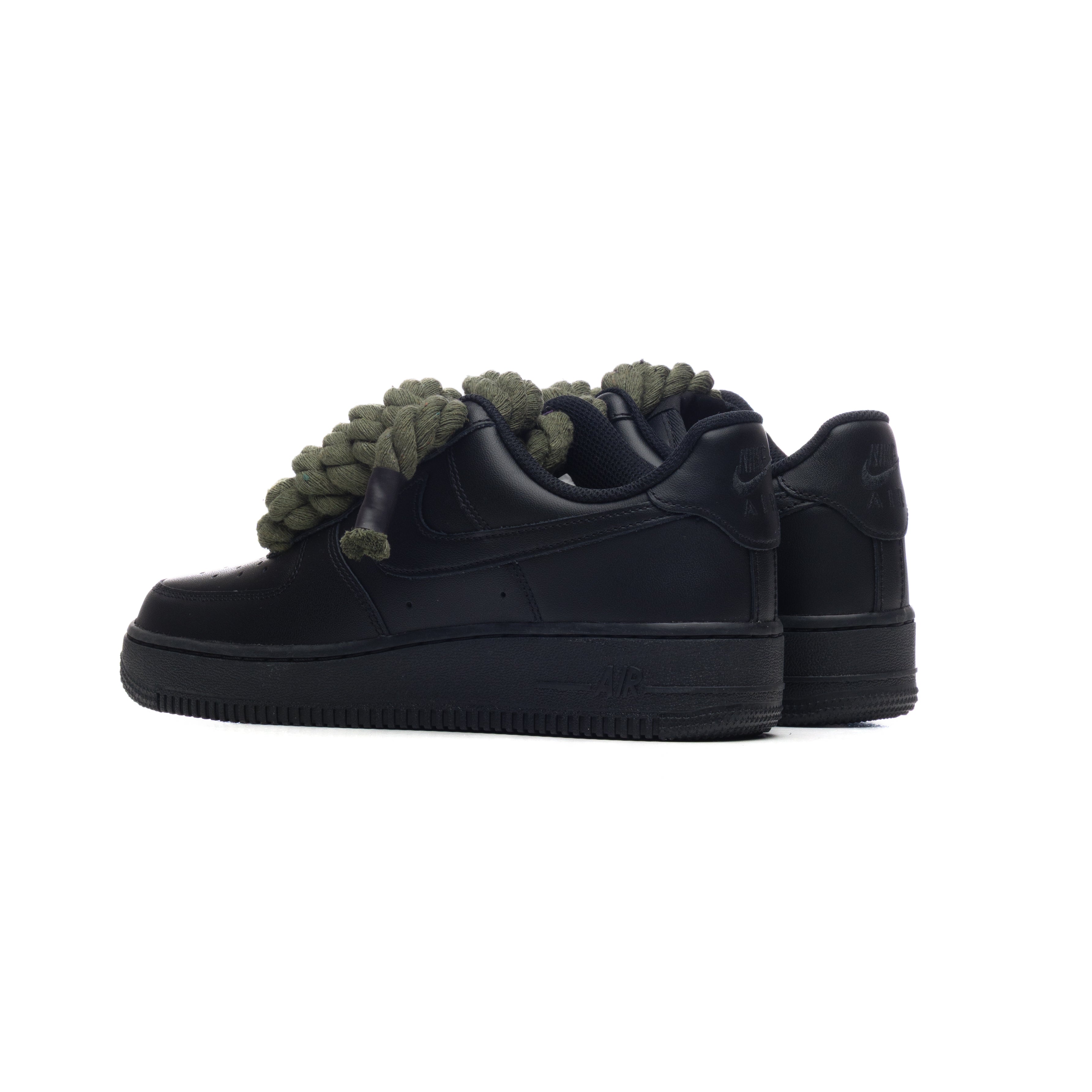 Snezed NIKE AIR FORCE 1 BLACK ROPE LACES- VERDE