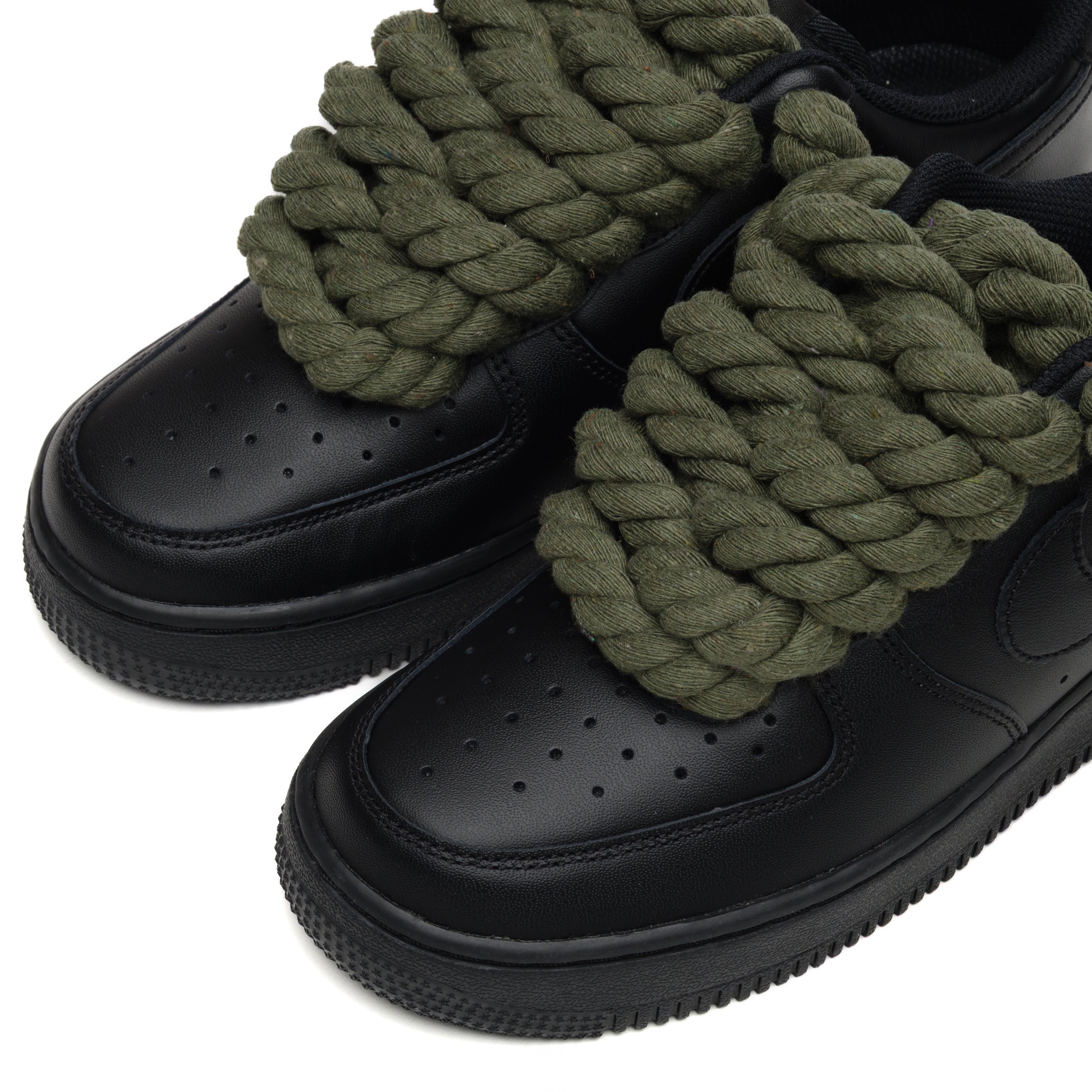 Snezed NIKE AIR FORCE 1 BLACK ROPE LACES- VERDE
