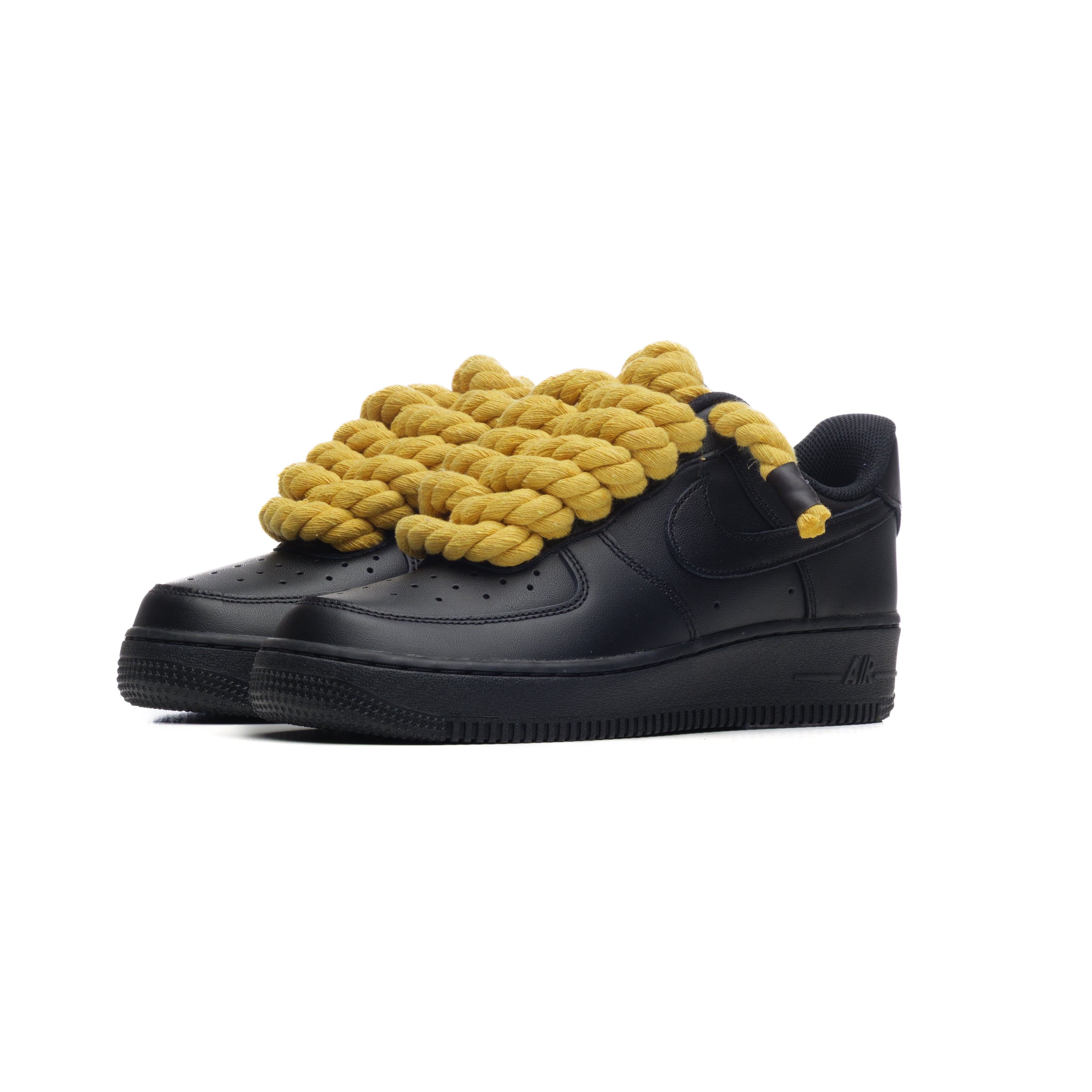 Snezed NIKE AIR FORCE 1 BLACK ROPE LACES- YELLOW