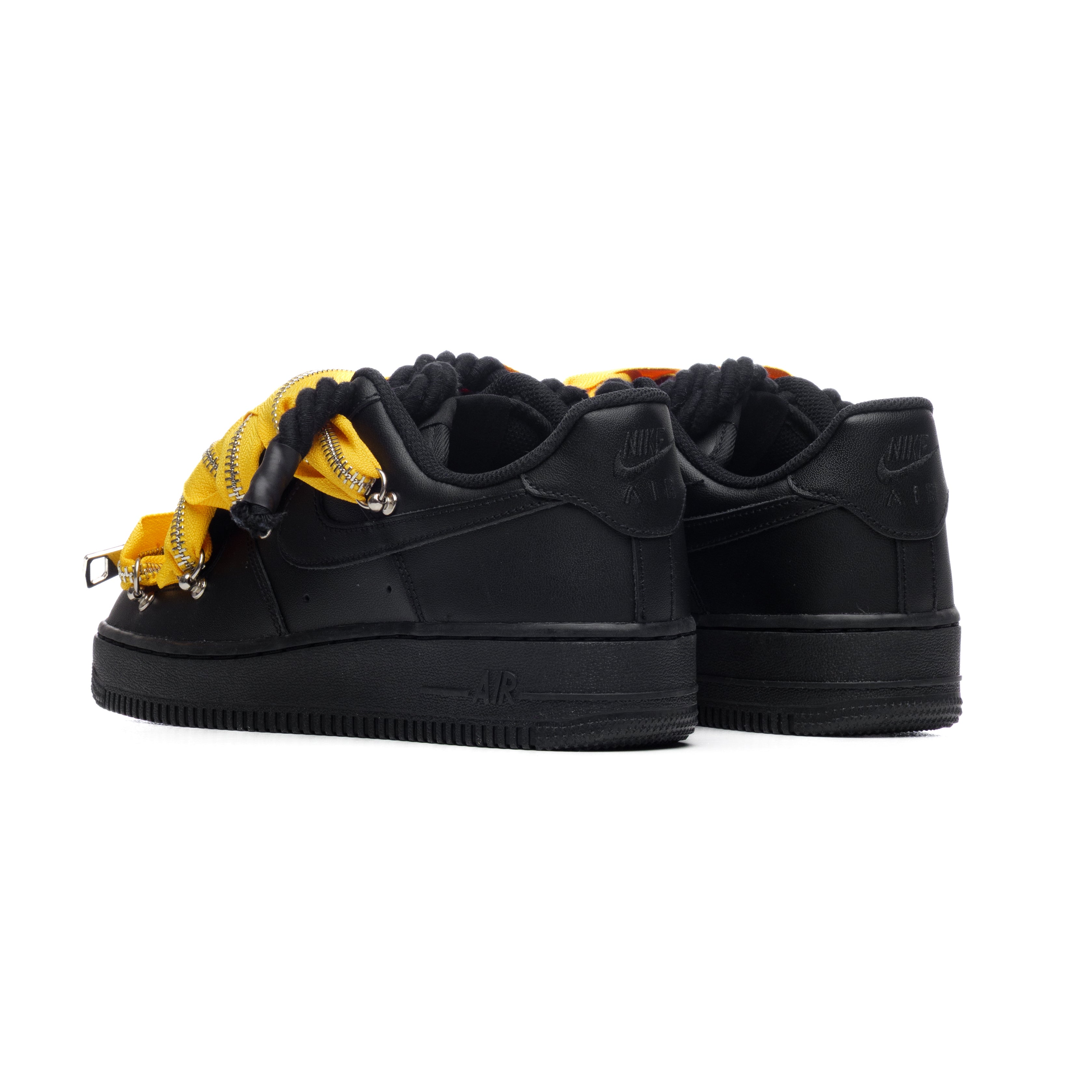 Snezed NIKE AIR FORCE 1 BLACK ROPE LACES- ZIP YELLOW