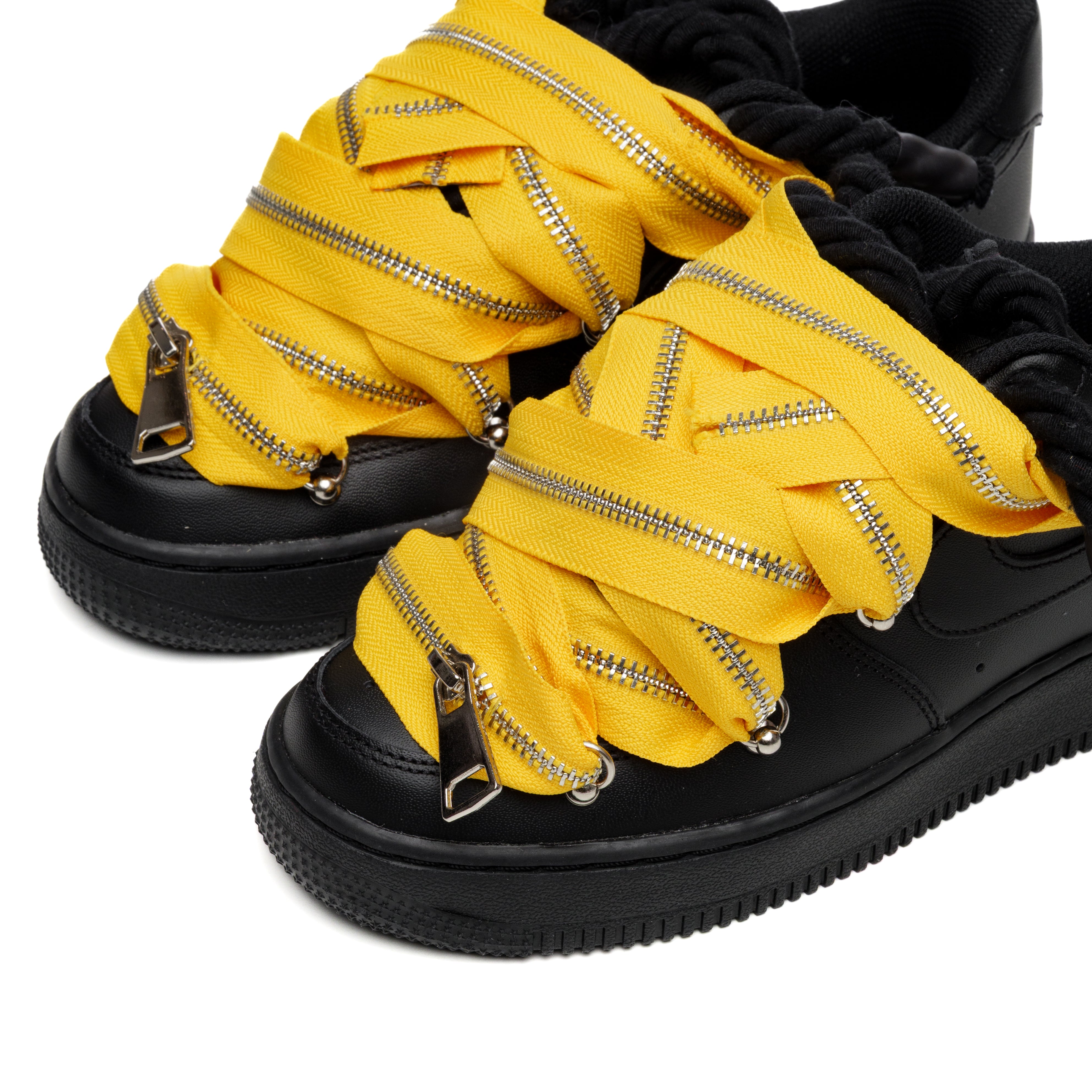 Snezed NIKE AIR FORCE 1 BLACK ROPE LACES- ZIP YELLOW