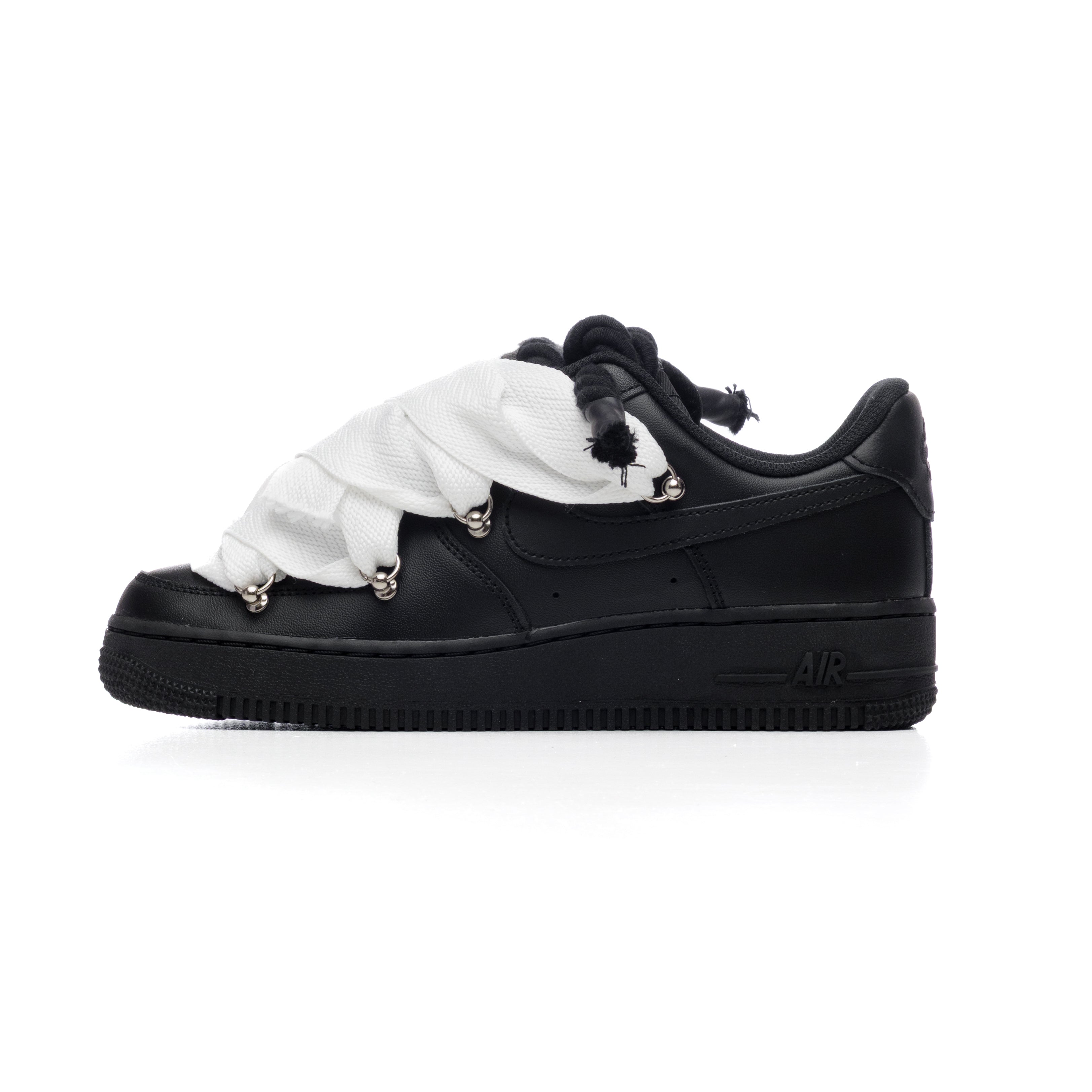 Snezed NIKE AIR FORCE 1 ROPE LACES- LANVIN BLACK TUXEDO