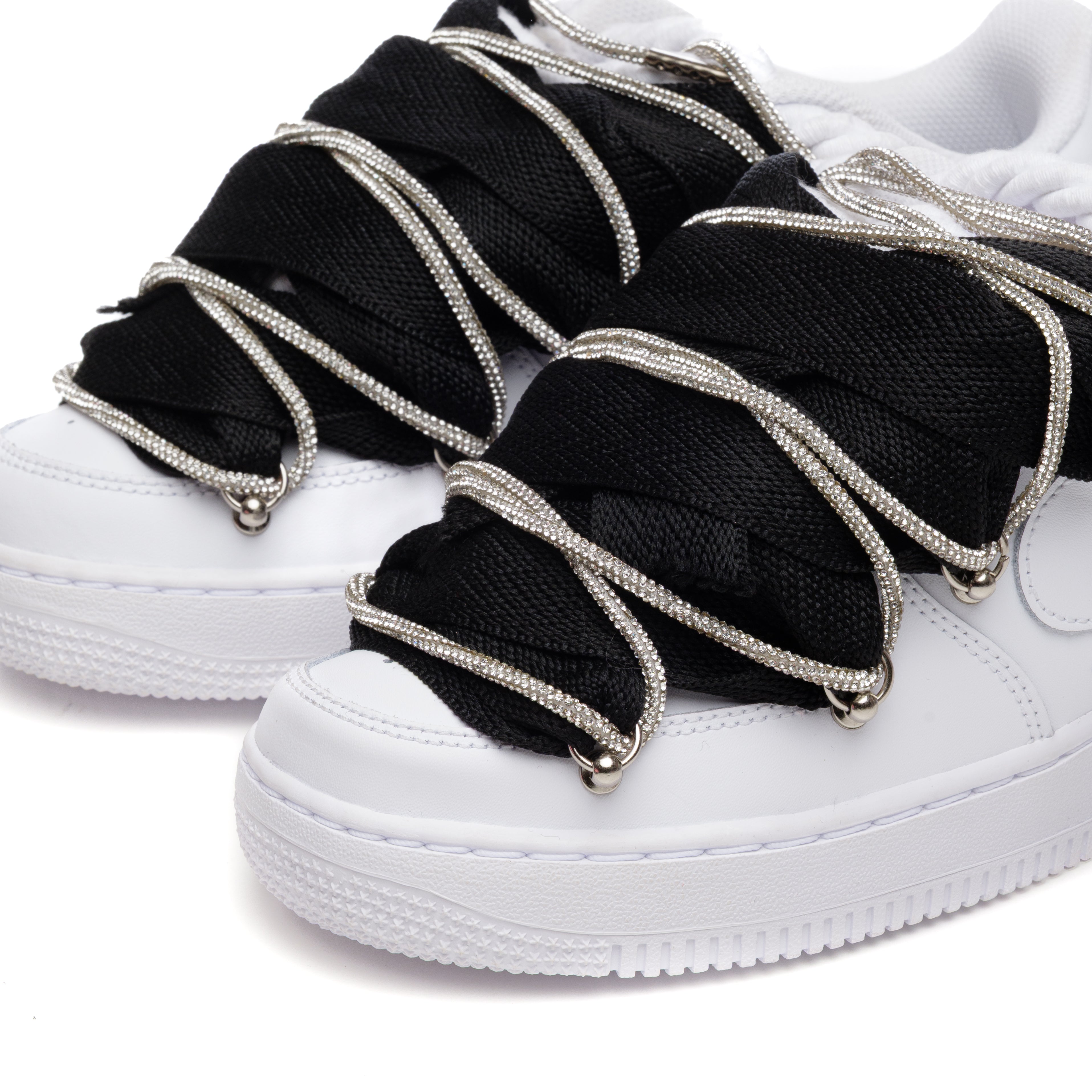 Snezed NIKE AIR FORCE 1 ROPE LACES- LUXURY BLACK & WHITE
