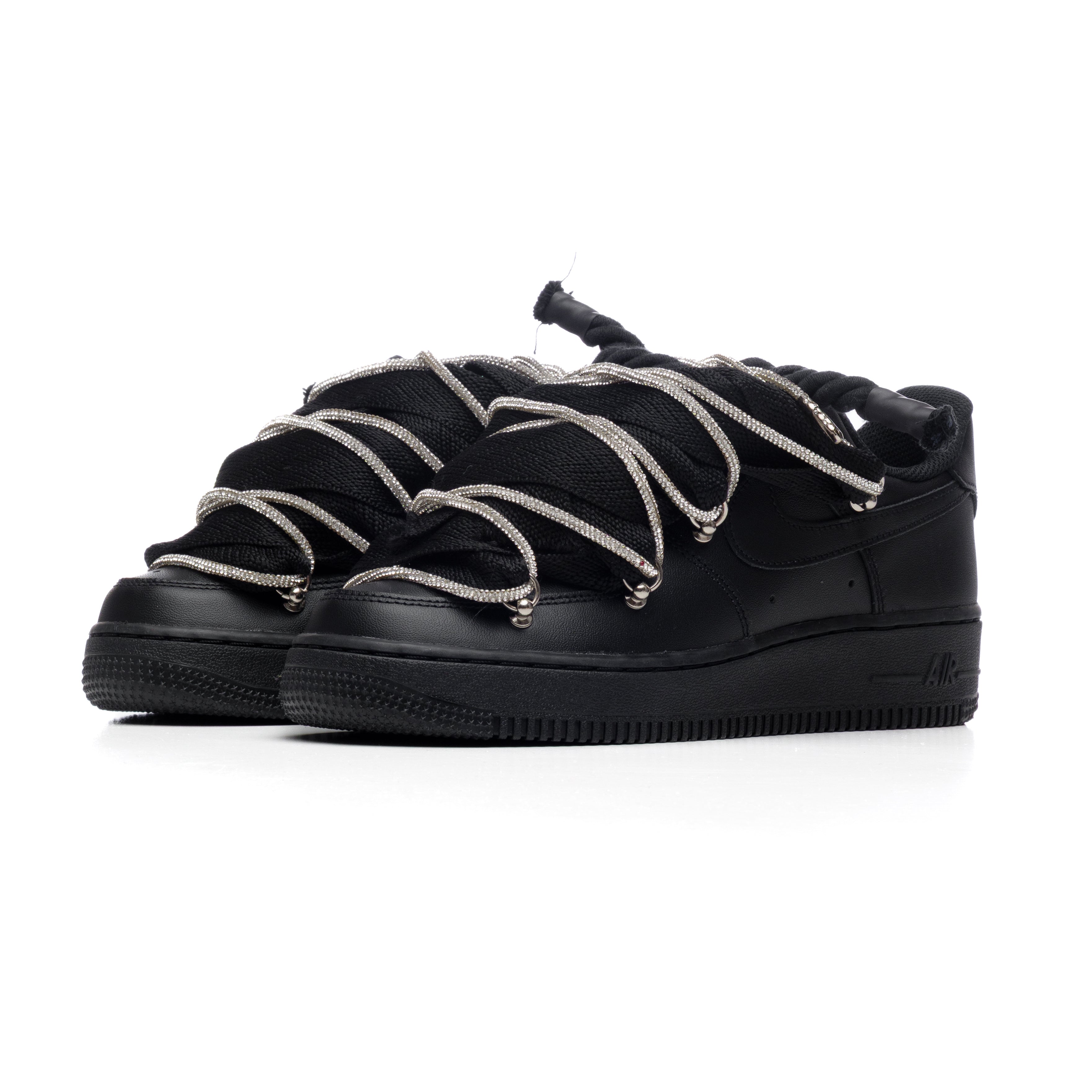 Snezed NIKE AIR FORCE 1 ROPE LACES- LUXURY TOTAL BLACK