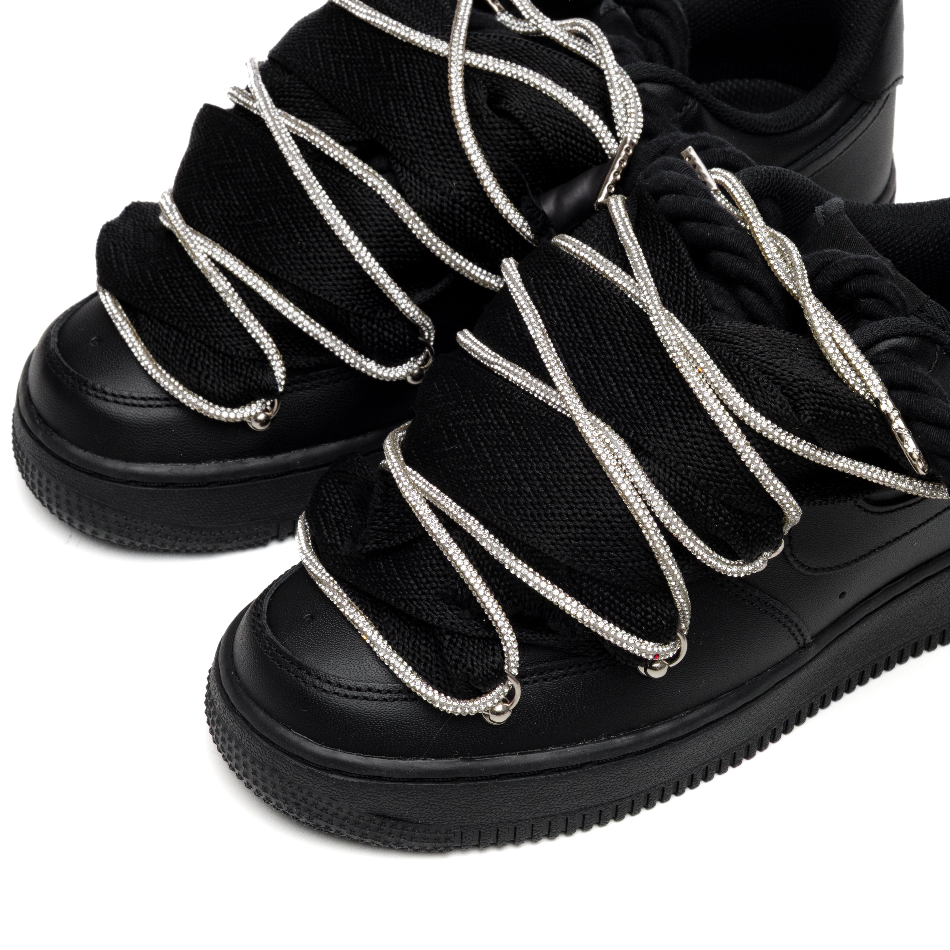 Snezed NIKE AIR FORCE 1 ROPE LACES- LUXURY TOTAL BLACK