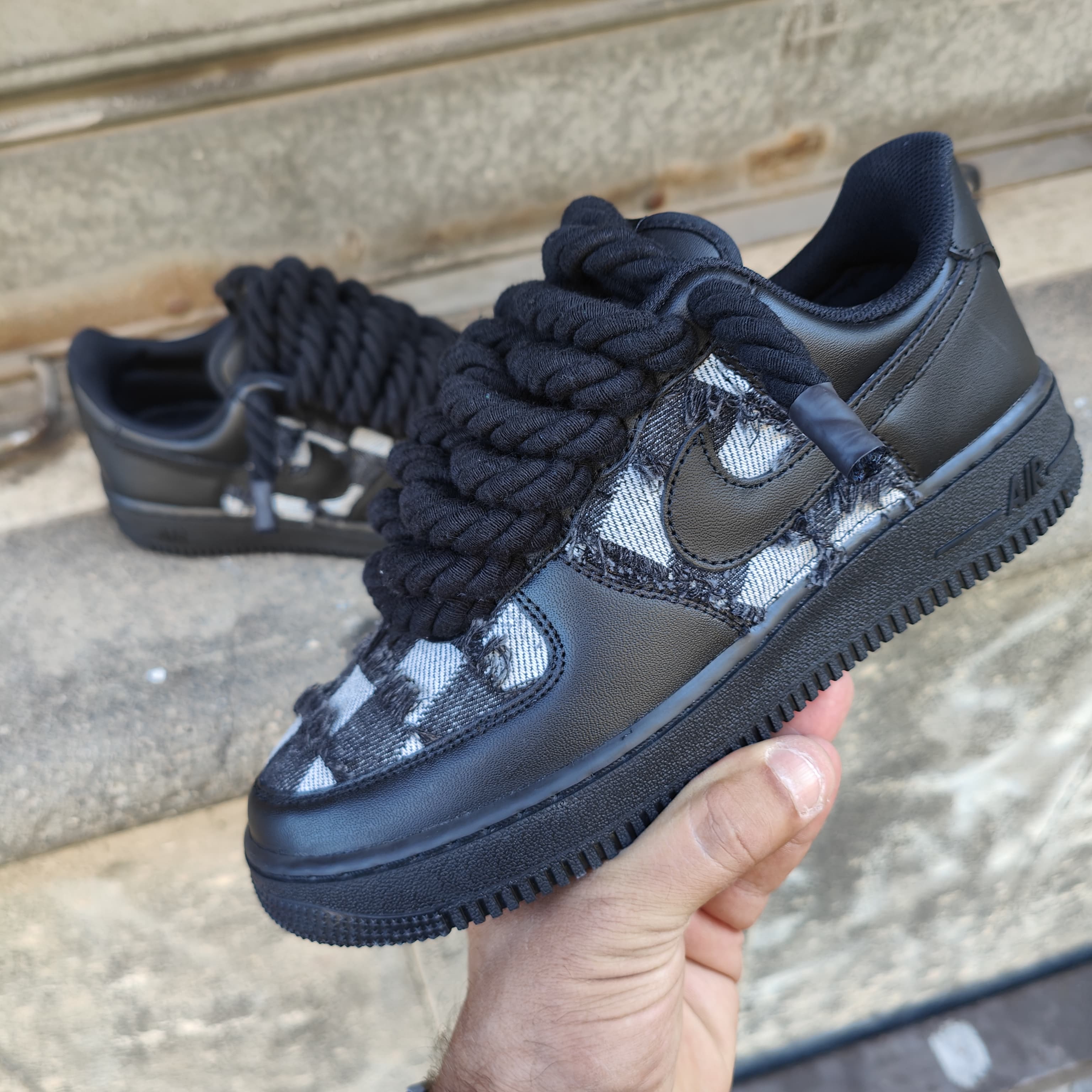 Snezed NIKE AIR FORCE ROPENIGHT PATCH DENIM