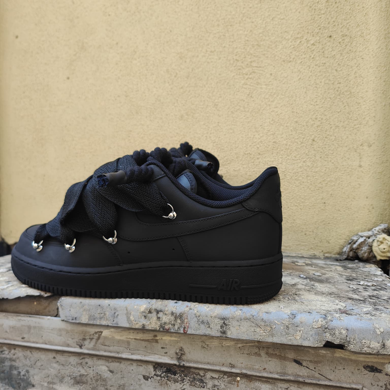 Snezed AIR FORCE ROPE LACESTOTAL BLACK OPACA