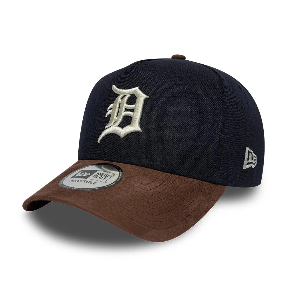 new era cappello 9FORTY E-Frame 9FORTY E-Frame Detroit Tigers MLB Suede Visor Navy  Adjustable