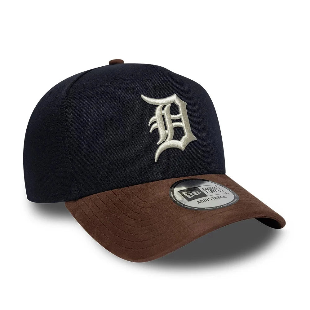 new era cappello 9FORTY E-Frame 9FORTY E-Frame Detroit Tigers MLB Suede Visor Navy  Adjustable