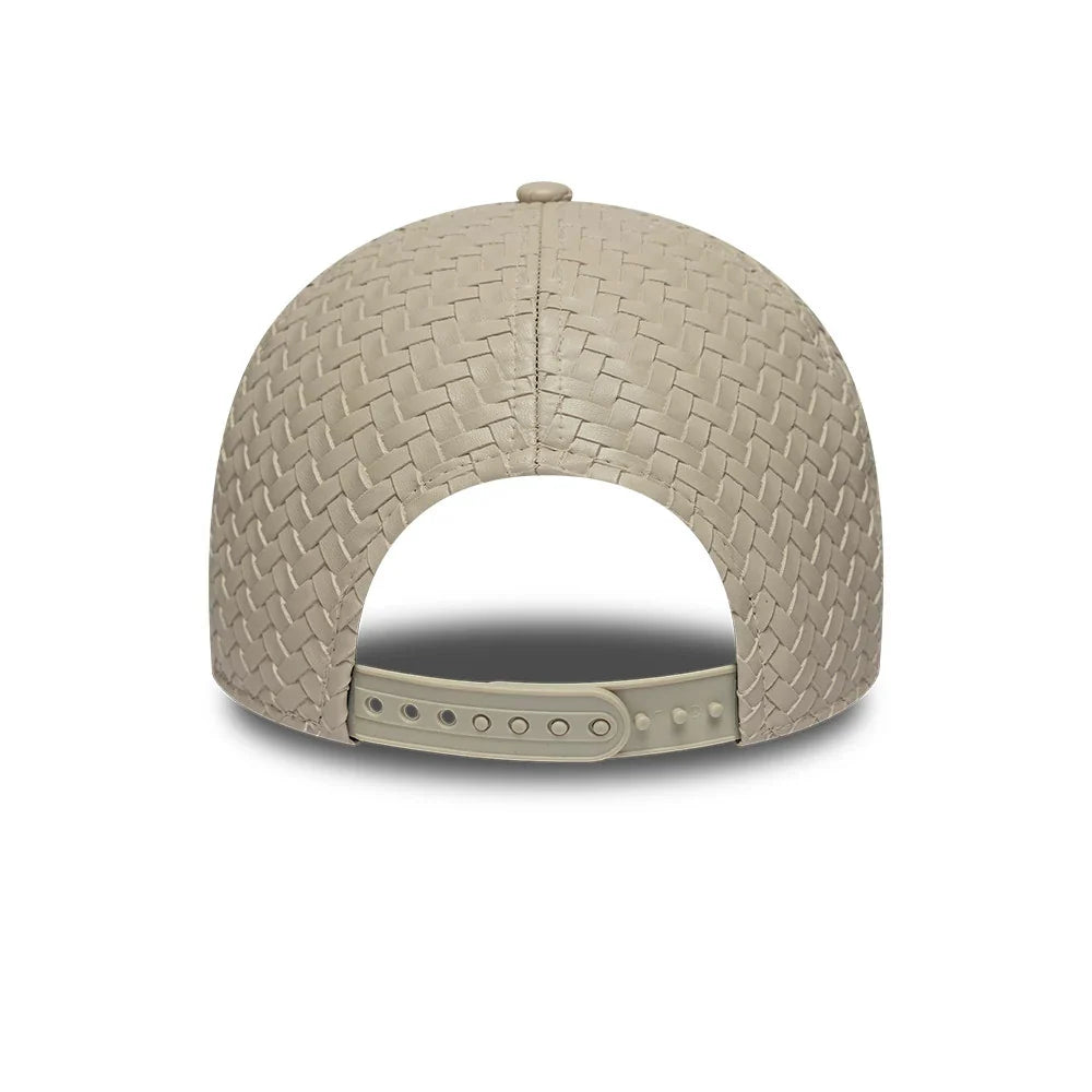 New era cappello 9FORTY New York Yankees MLB PU Weave Light Beige Adjustable