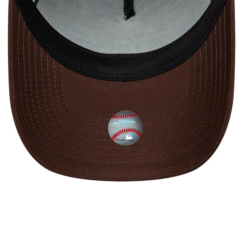 new era cappello 9FORTY E-Frame LA Dodgers MLB Team Outline Brown Adjustable