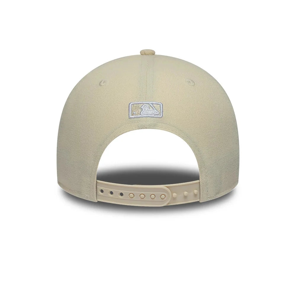 new era cappello 9FORTY M-Crown New York Mets MLB Cord Visor Light Beige Adjustable
