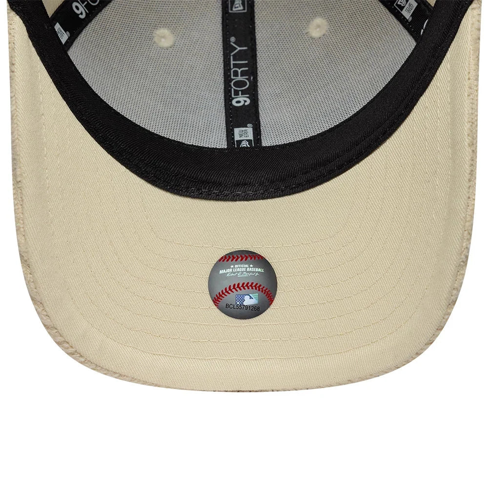 new era cappello 9FORTY M-Crown New York Mets MLB Cord Visor Light Beige Adjustable