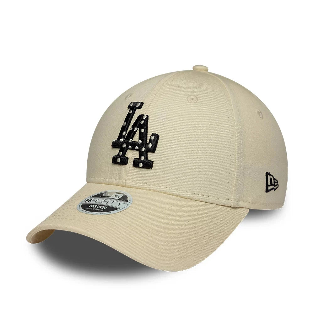 New Era Cappello 9FORTY LA Dodgers Womens MLB Infill Light Beige 9FORTY Adjustable
