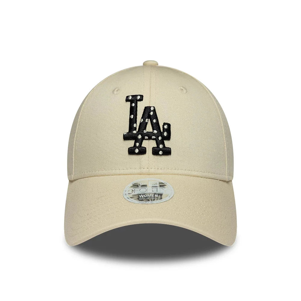 New Era Cappello 9FORTY LA Dodgers Womens MLB Infill Light Beige 9FORTY Adjustable