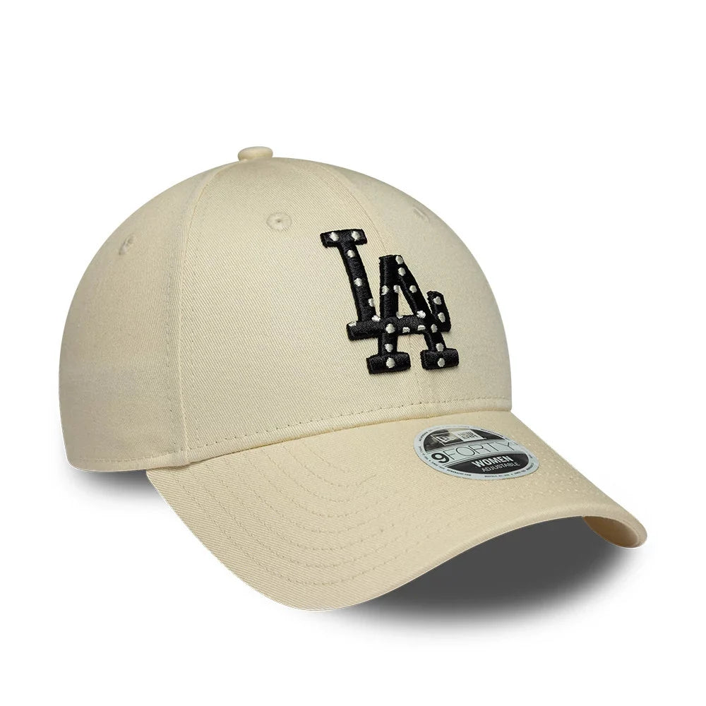 New Era Cappello 9FORTY LA Dodgers Womens MLB Infill Light Beige 9FORTY Adjustable