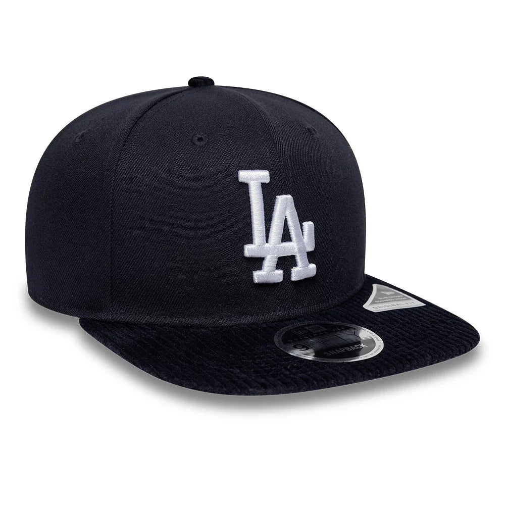 new era cappello 9Fifty LA Dodgers MLB Cord Visor Navy Original Fit Snapback Adjustable