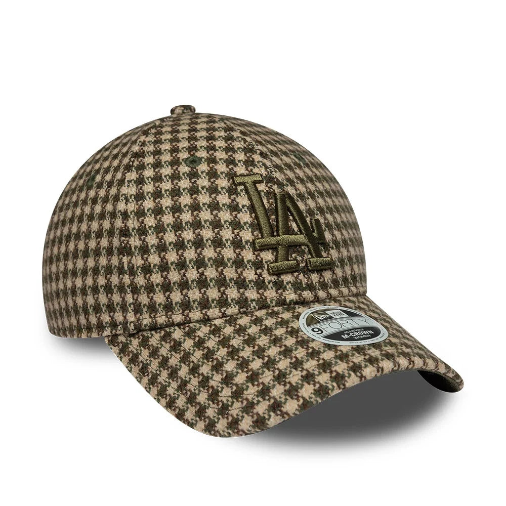 New era cappello 9FORTY M-Crown LA Dodgers Womens MLB Houndstooth Green Adjustable