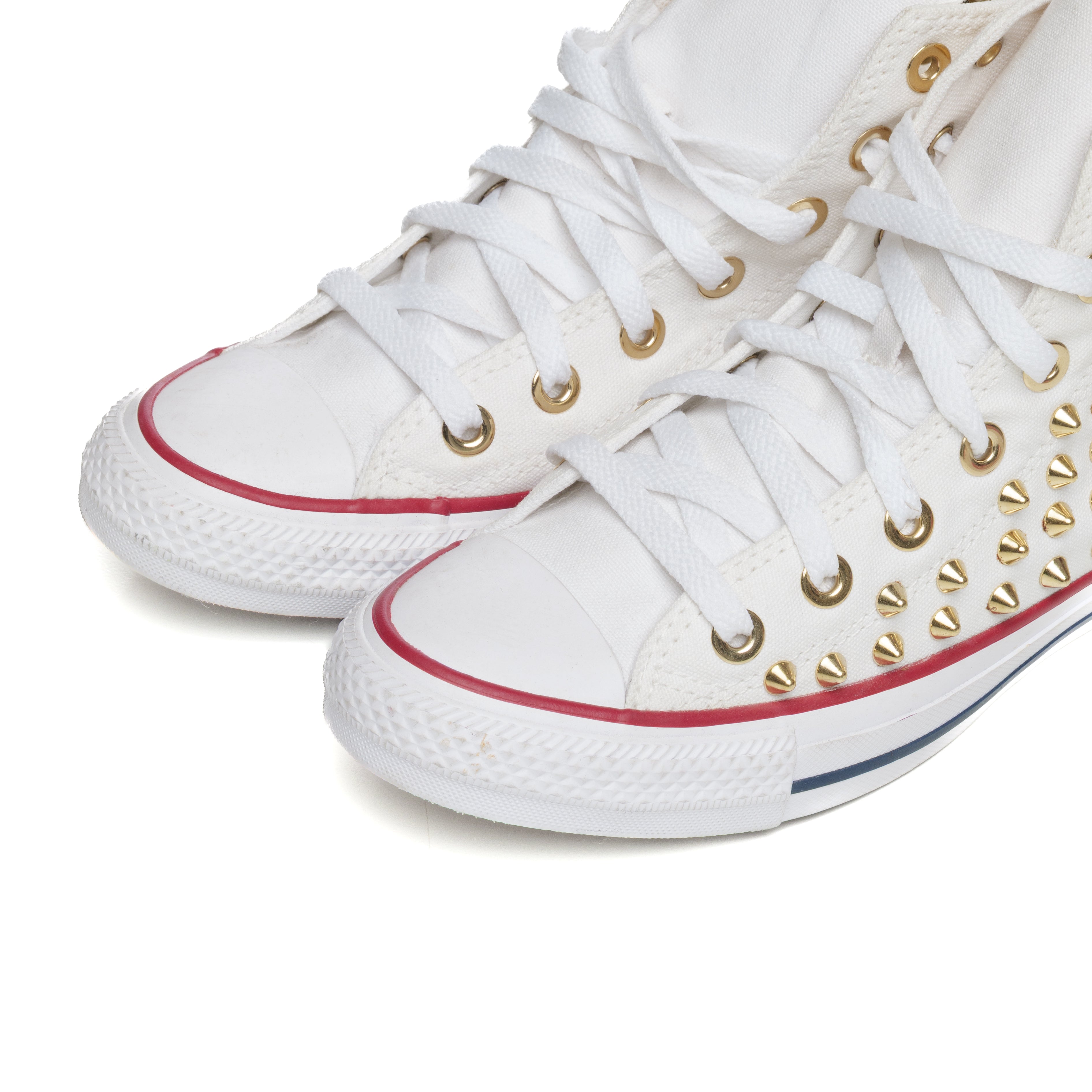 Converse Hi White Gold Toe