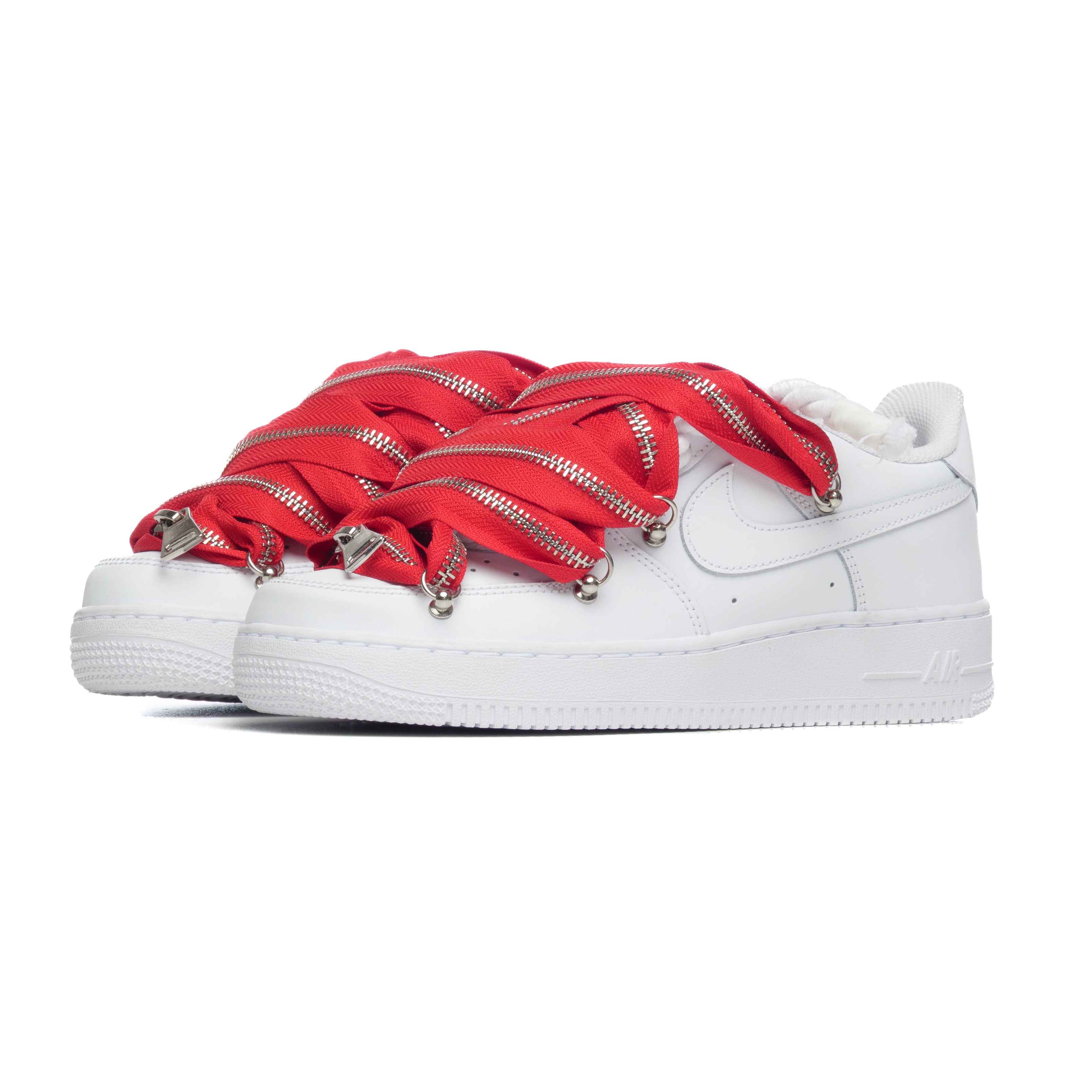 NIKE AIR FORCE ROPE LACES ZIP RED