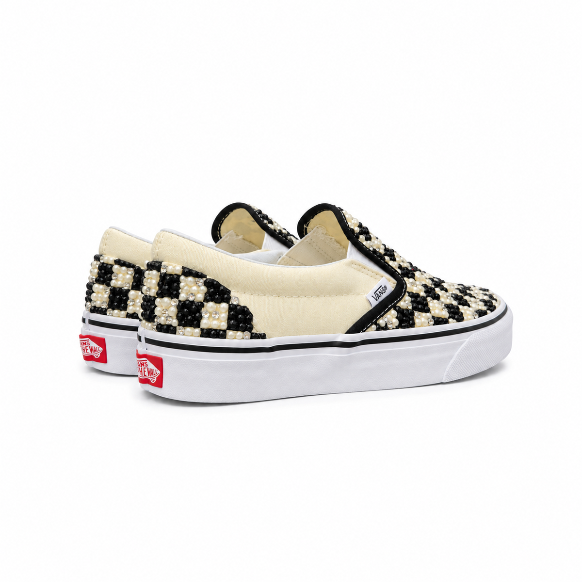 VANS SLIP-ON CUSTOM “CHECKMATE PEARL”