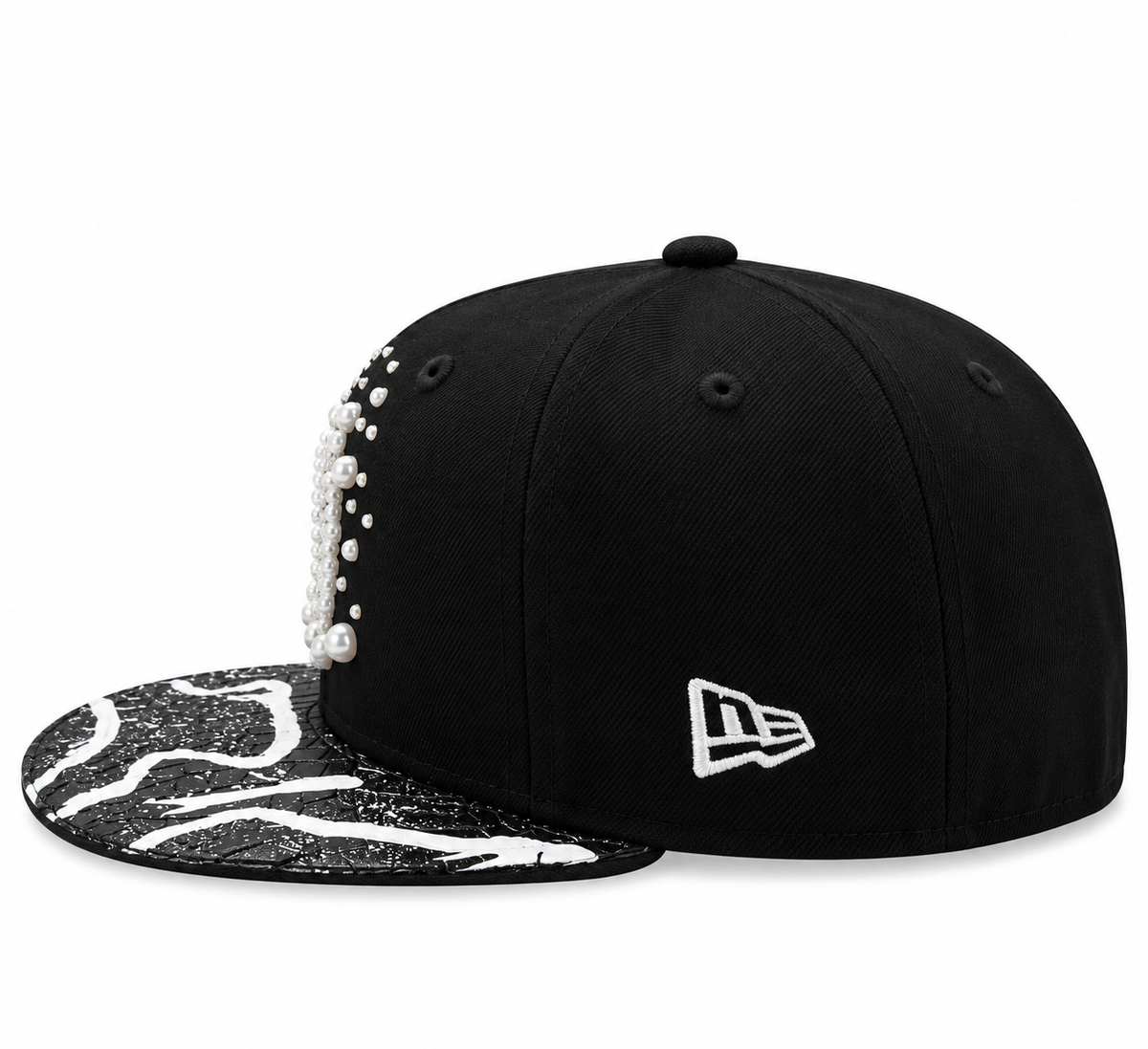 CAP CUSTOM NEW ERA 59FIFTY “NY BLACK COCO PEARL”
