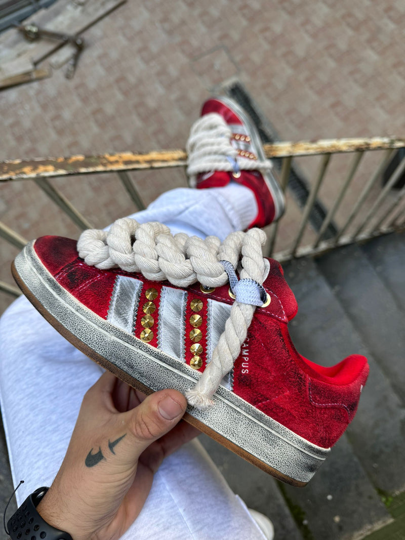 Red adidas no laces sales