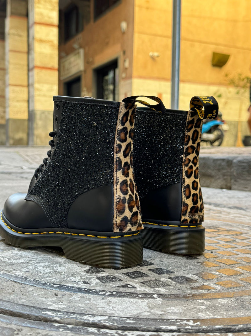 Black glitter doc martens best sale