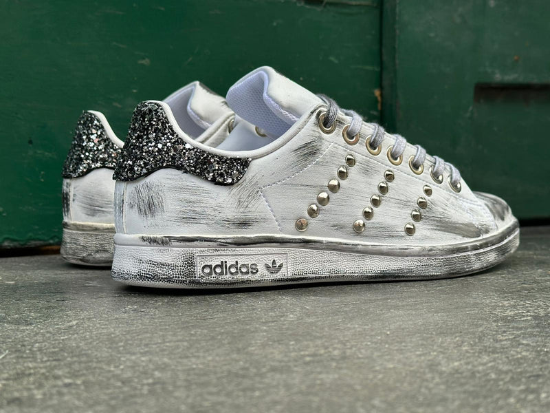 stan smith point glitter black Snezed