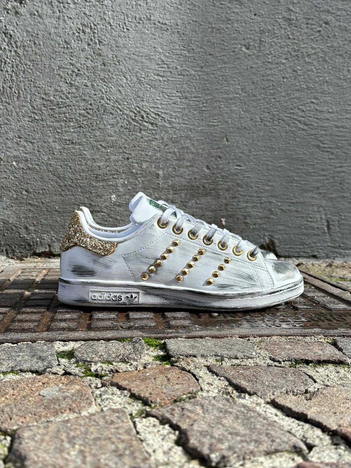 Stan Smith Point Glitter Gold Snezed