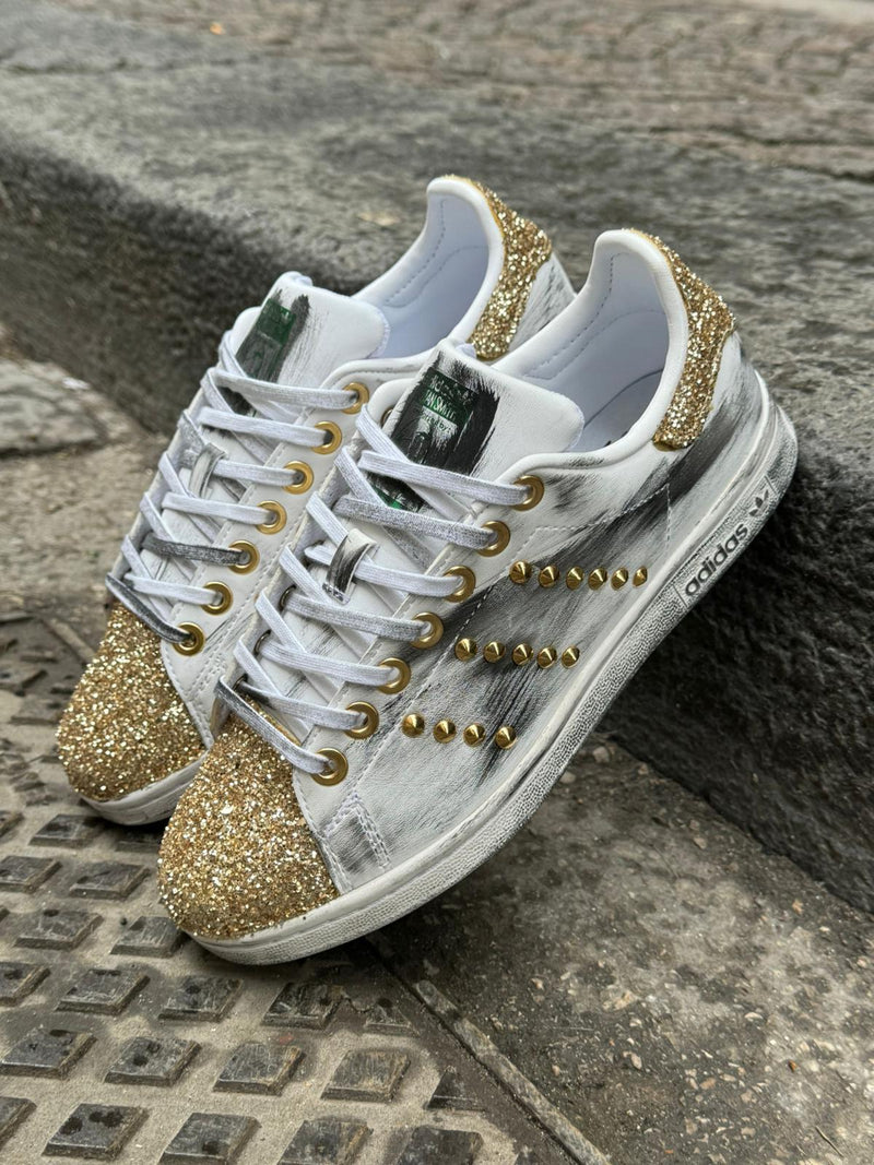 Stan Smith Total Glitter Gold Snezed