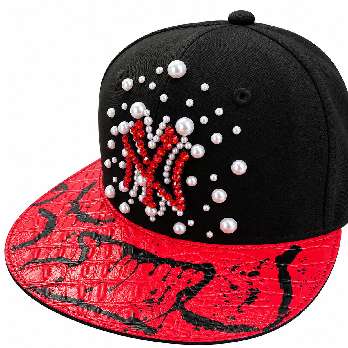 CAP CUSTOM NEW ERA 59FIFTY “NY RED COCO PEARL”