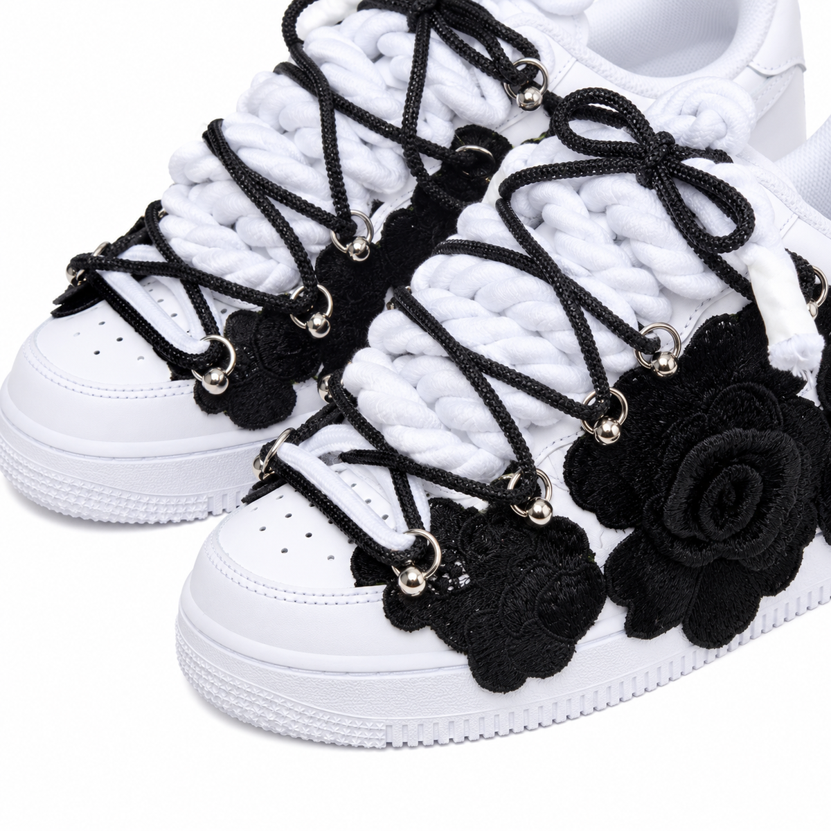 Nike Air Force Black Roses