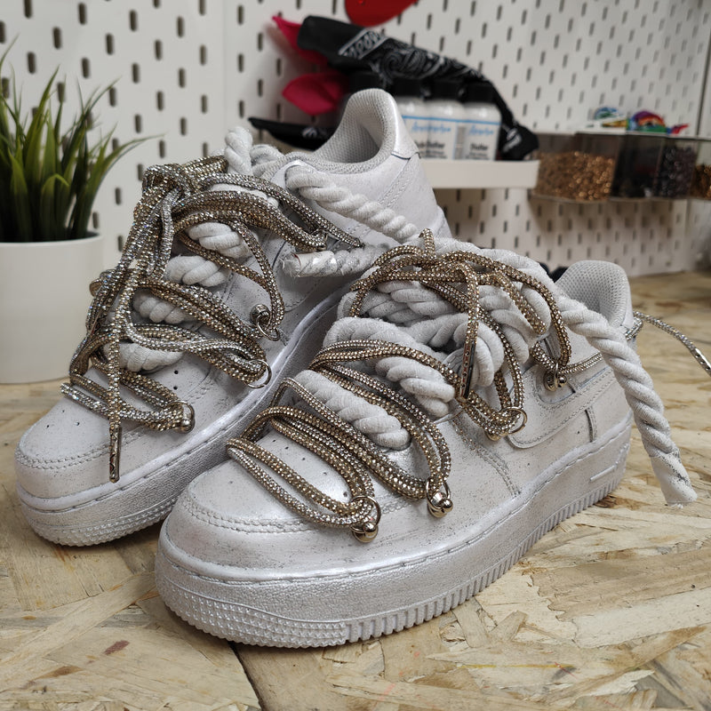 Snezed AIR FORCE- ROPE LACES STARDUST