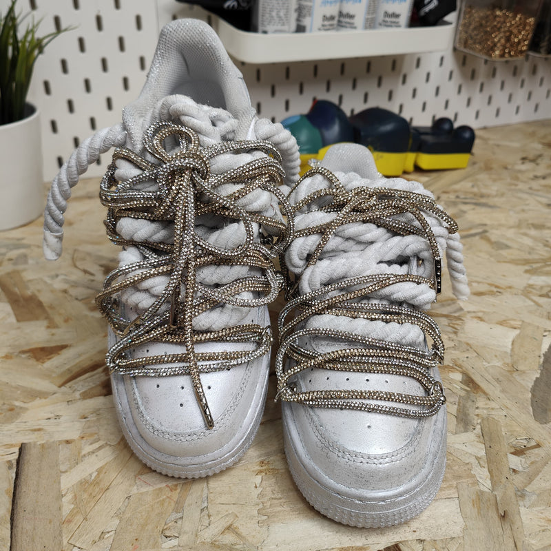 Snezed AIR FORCE- ROPE LACES STARDUST