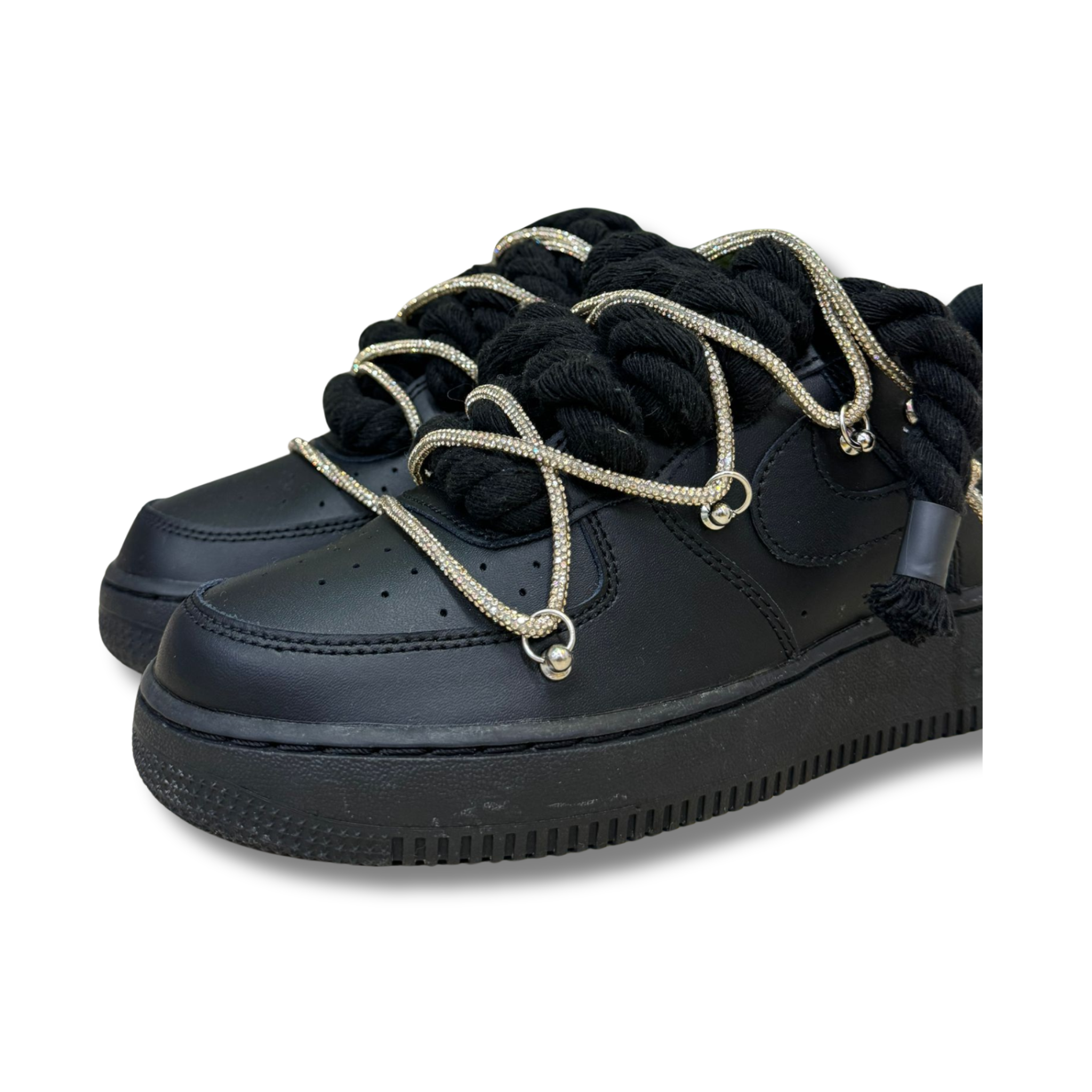 NIKE AIR FORCE ROPE TRIPLE SWAROVKI GOLD