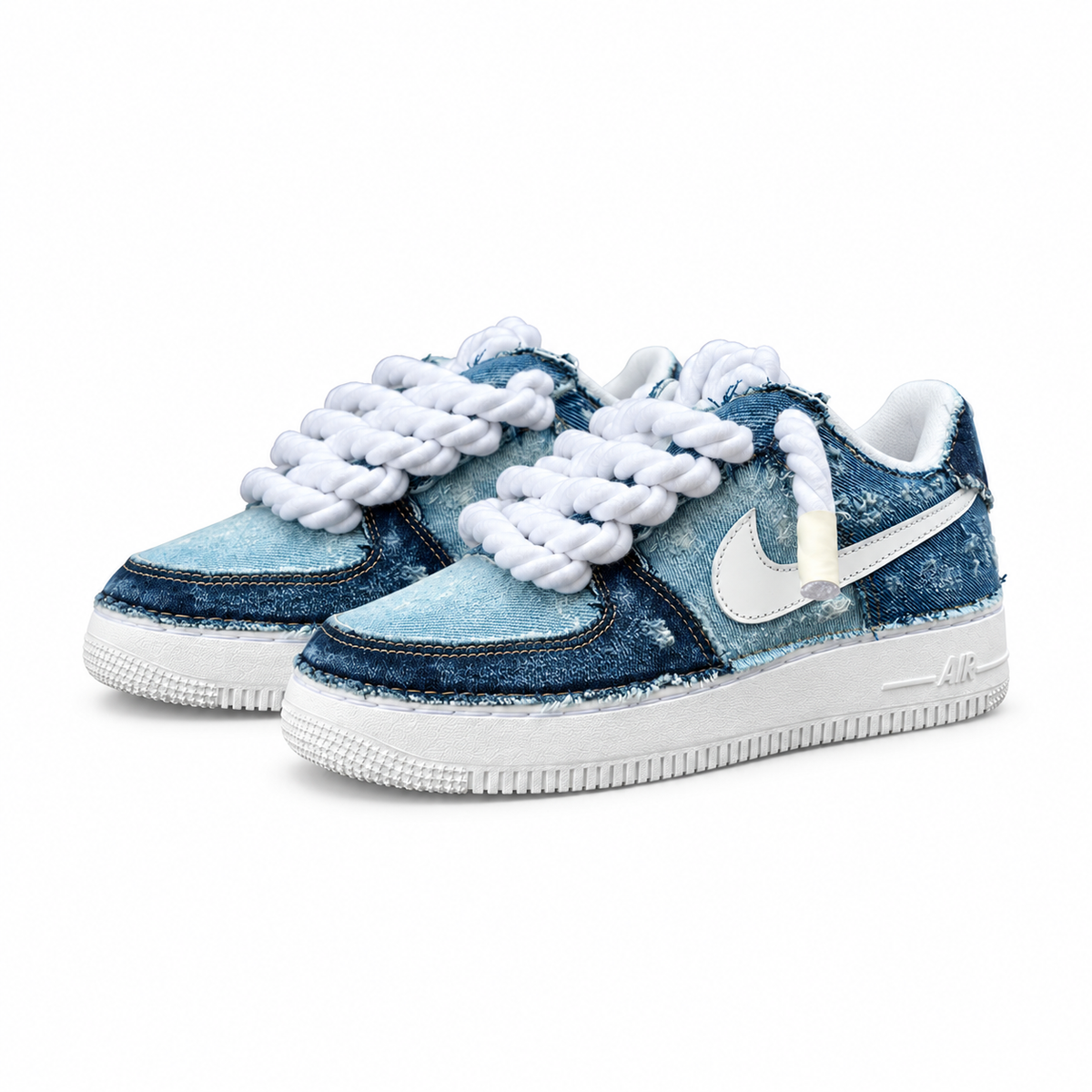 NIKE AIR FORCE ROPE LACES INDIGO SOUL
