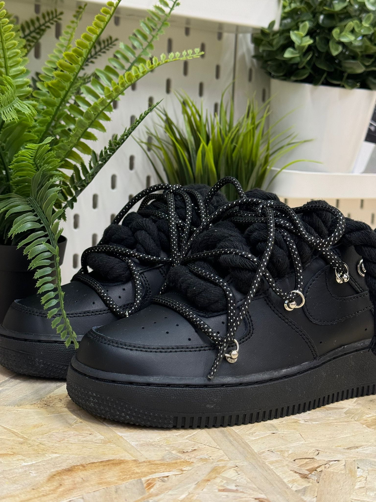 Snezed AIR FORCE ROPE LACESBLACK GLITTER BLACK