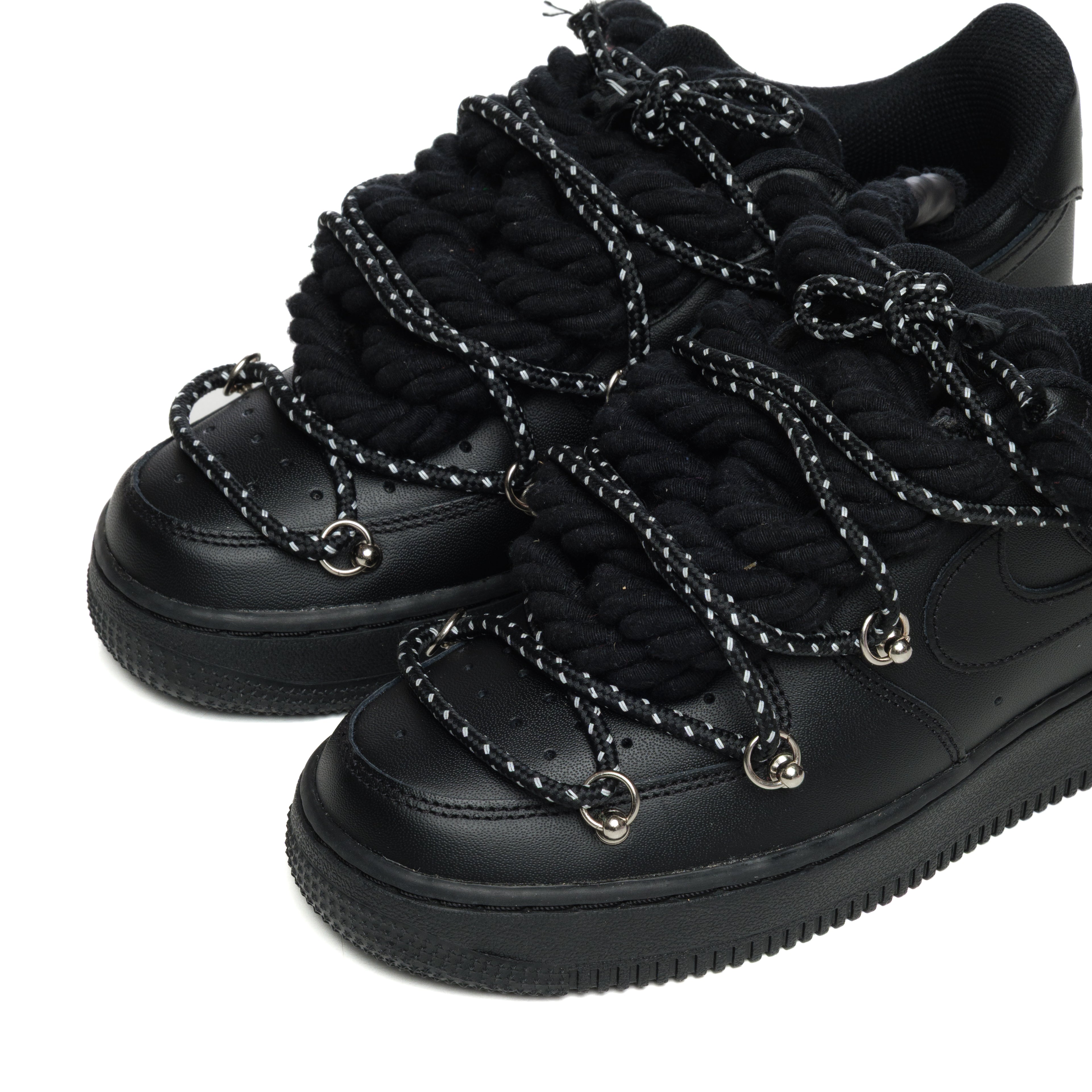 Snezed AIR FORCE ROPE LACESBLACK GLITTER BLACK