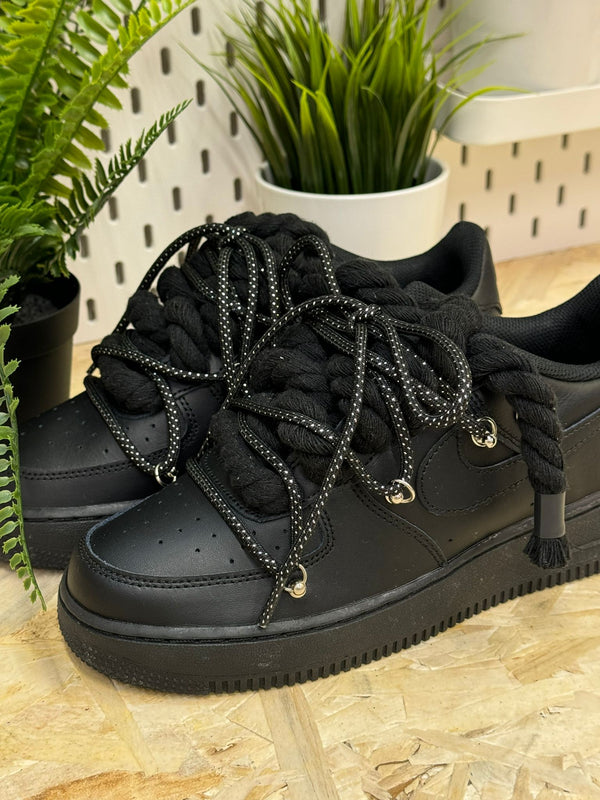 AIR FORCE ROPE LACESBLACK GLITTER BLACK