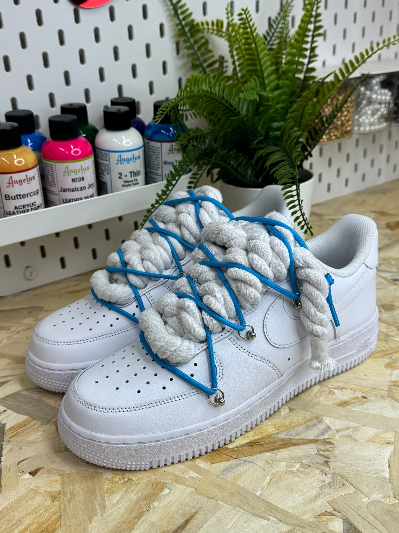 Snezed AIR FORCEROPE LACES TRIPLE LIGHT BLU