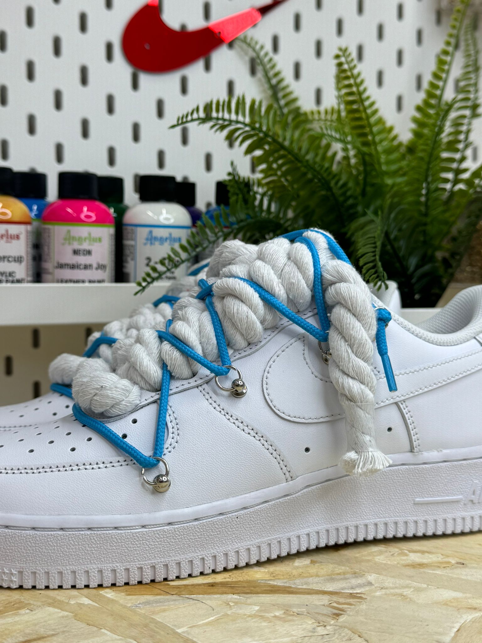 Snezed AIR FORCEROPE LACES TRIPLE LIGHT BLU