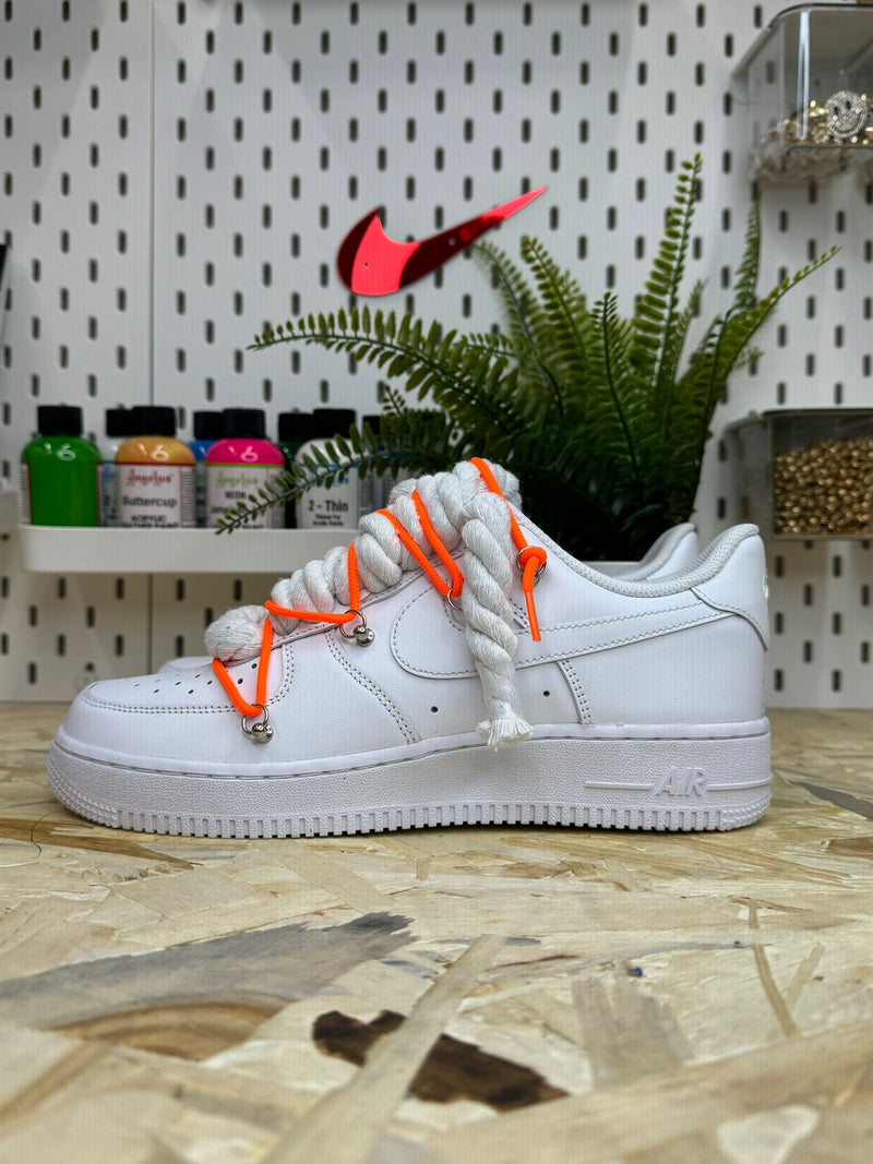 CORDONES AIR FORCE CUERDA TRIPLE NARANJA