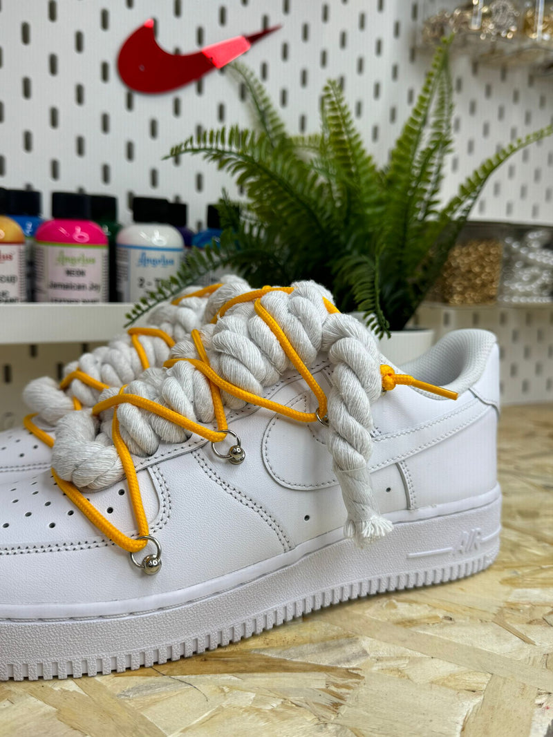 CORDONES AIR FORCE CUERDA TRIPLE AMARILLO