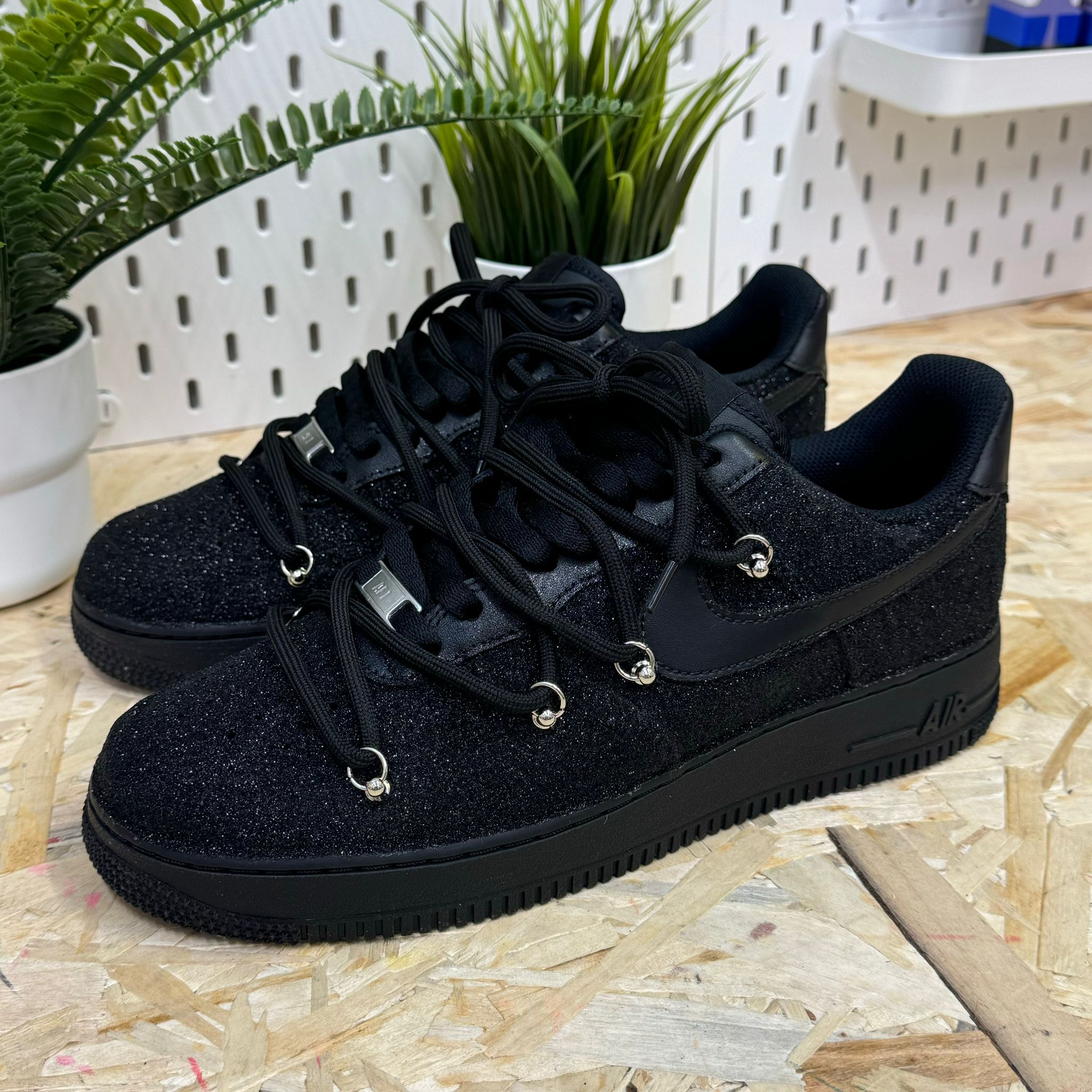 Snezed AIR FORCE  TRIPLEBLACK GLITTER