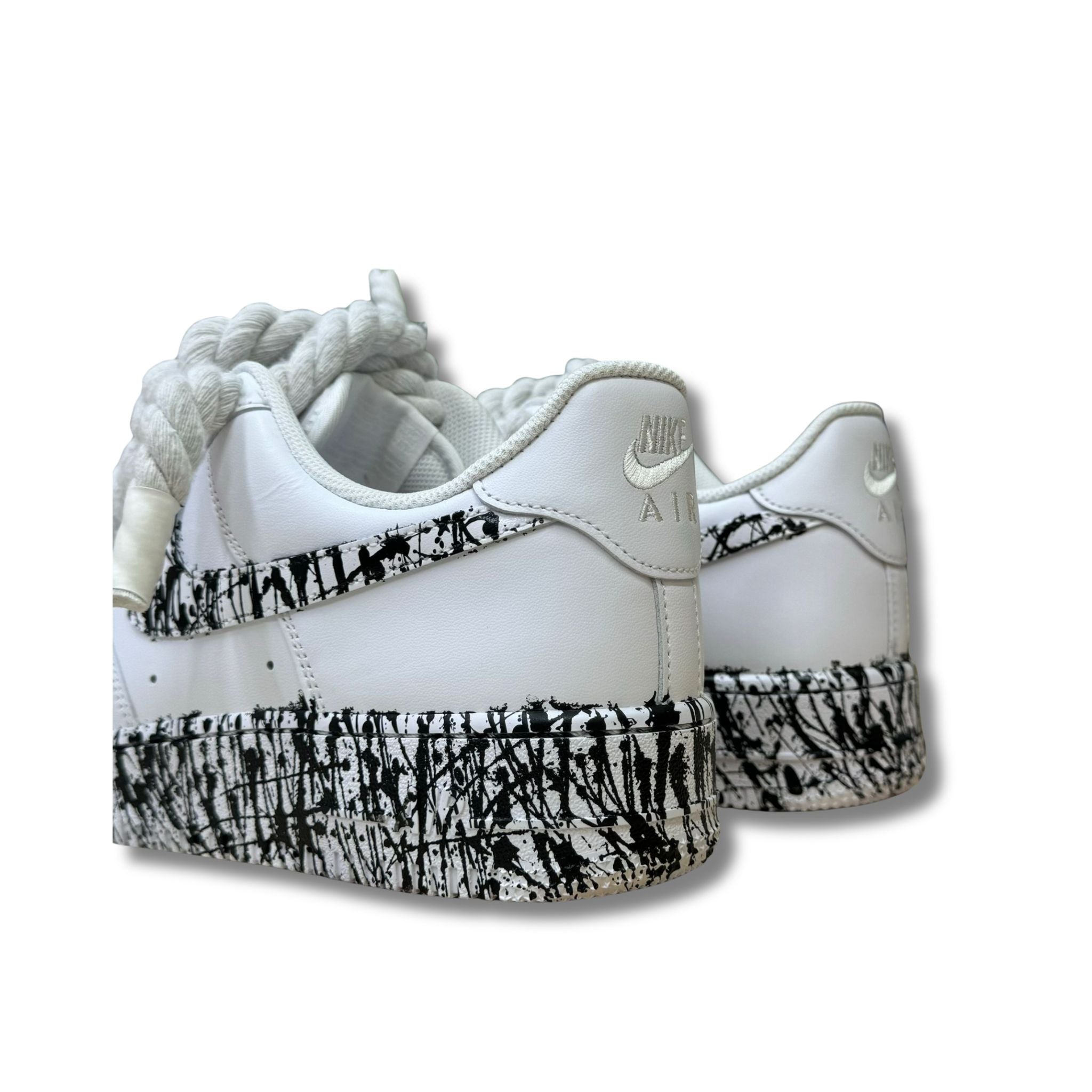 Snezed AIR FORCEROPE LACES SKIZZI WHITE BLACK